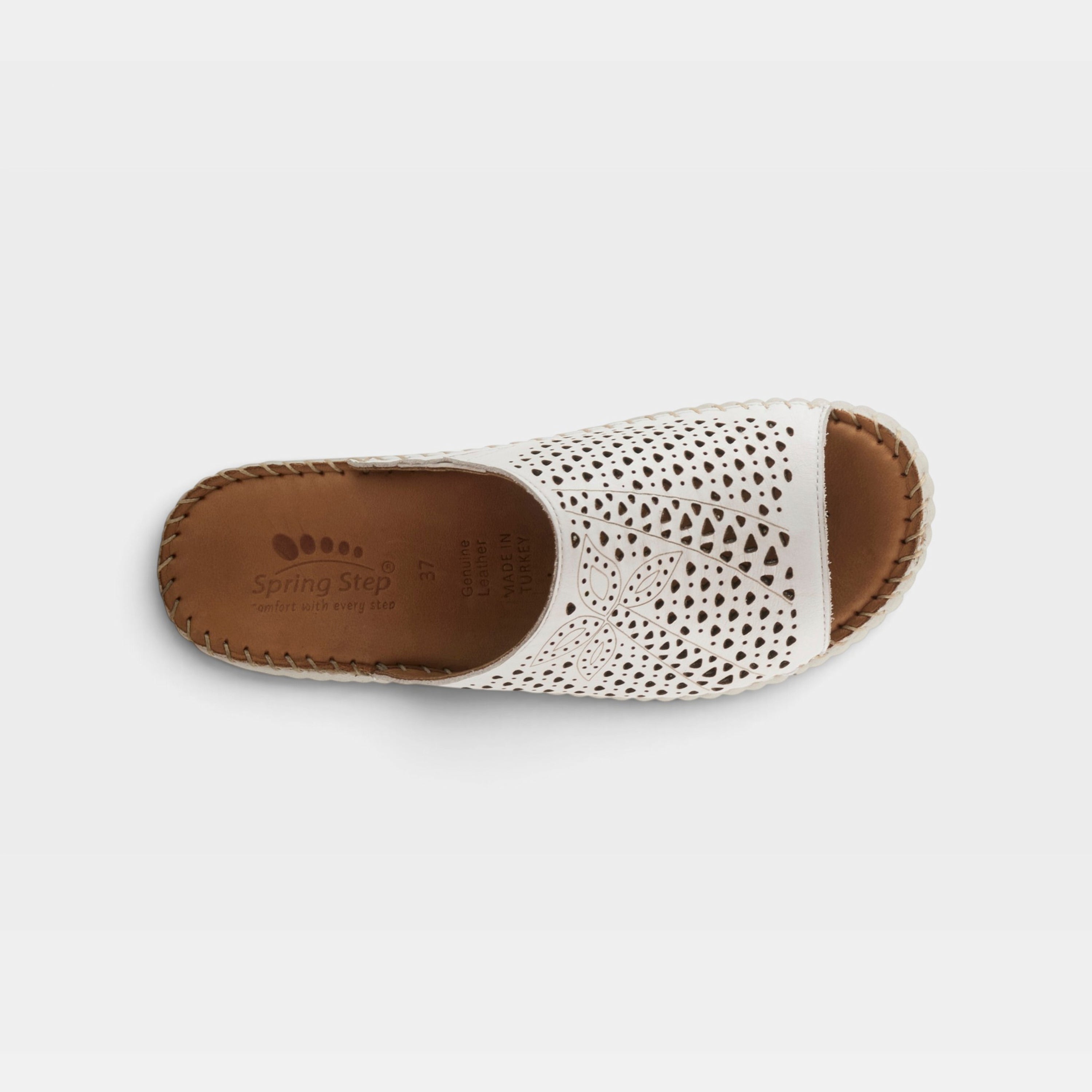 Spring Step Rhydian White Casual Sandal