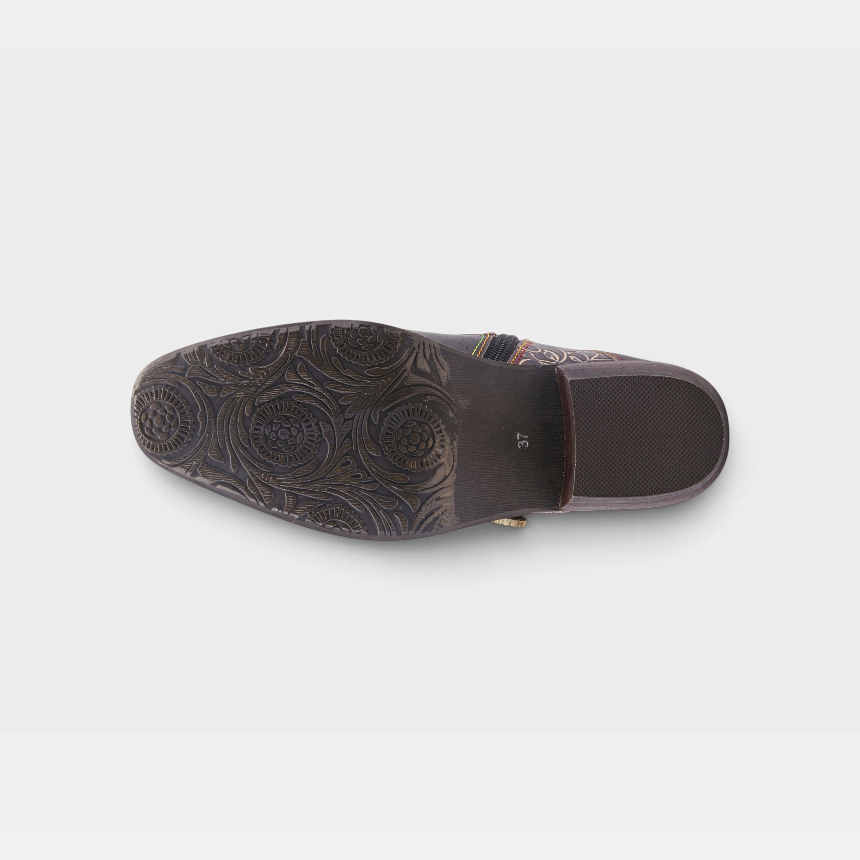 L'Artiste Rodeha boots in Black, outsole view