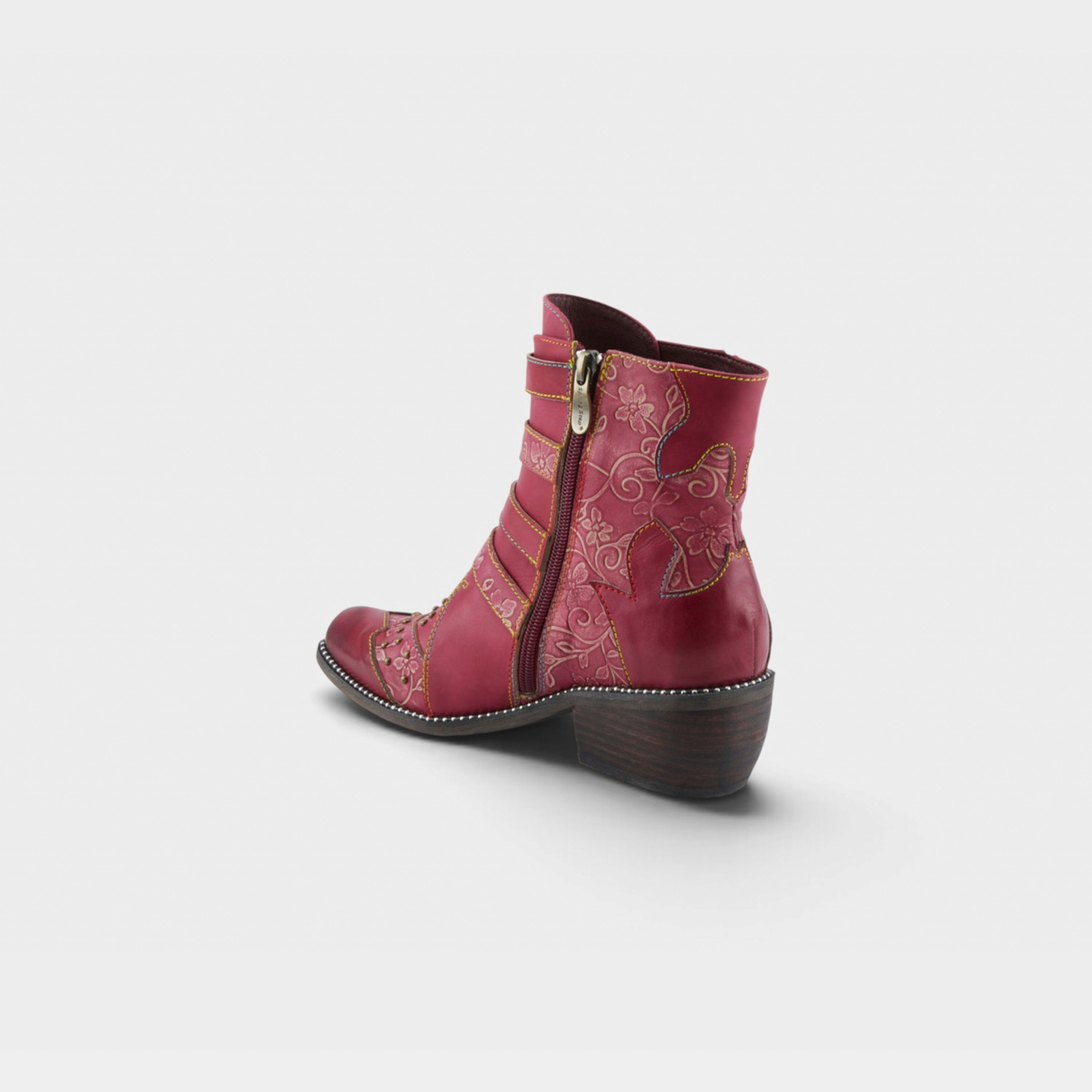 L'Artiste Rodeha boots in Bordeaux, alternate angle view