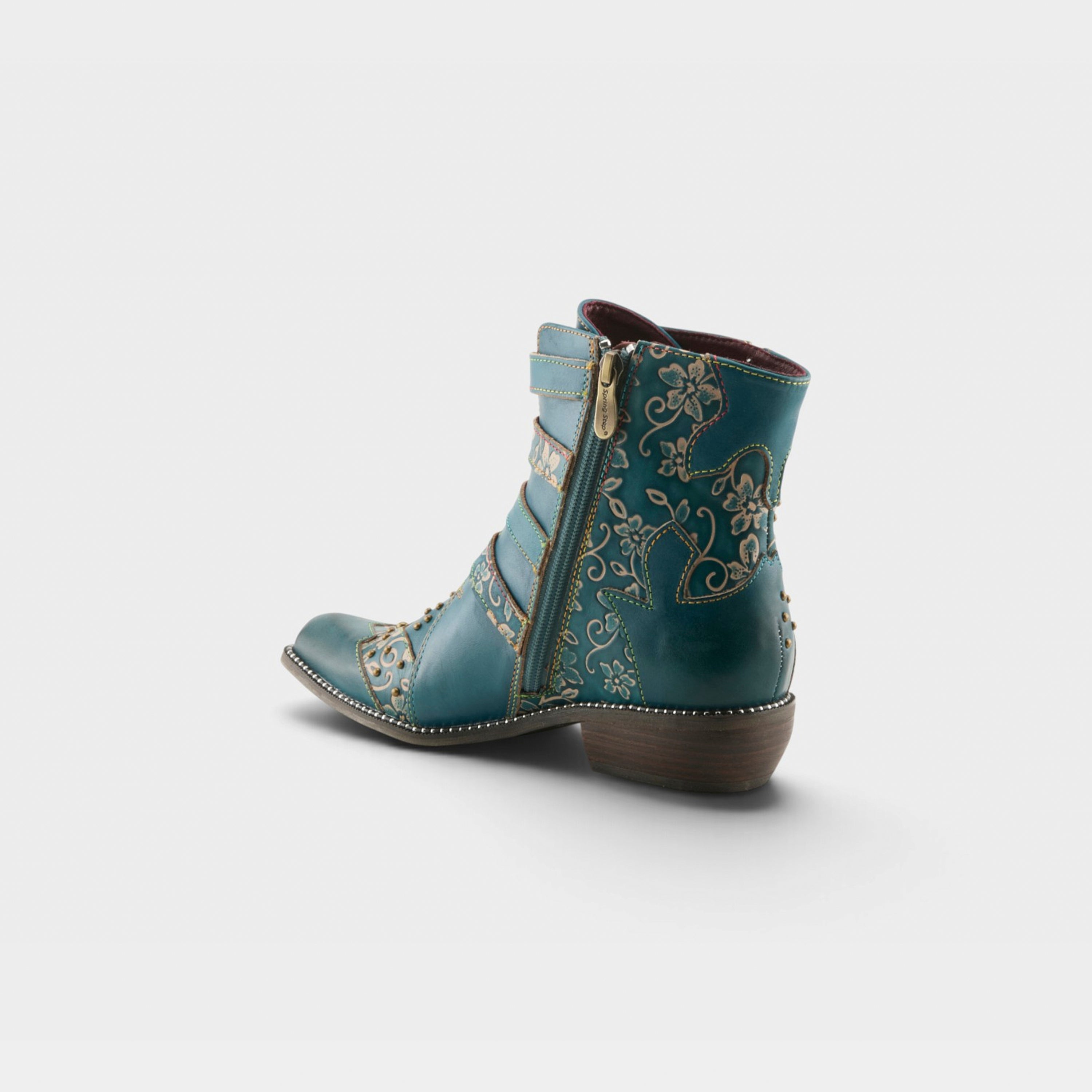 L'Artiste Rodeha boots in Teal, alternate angle view