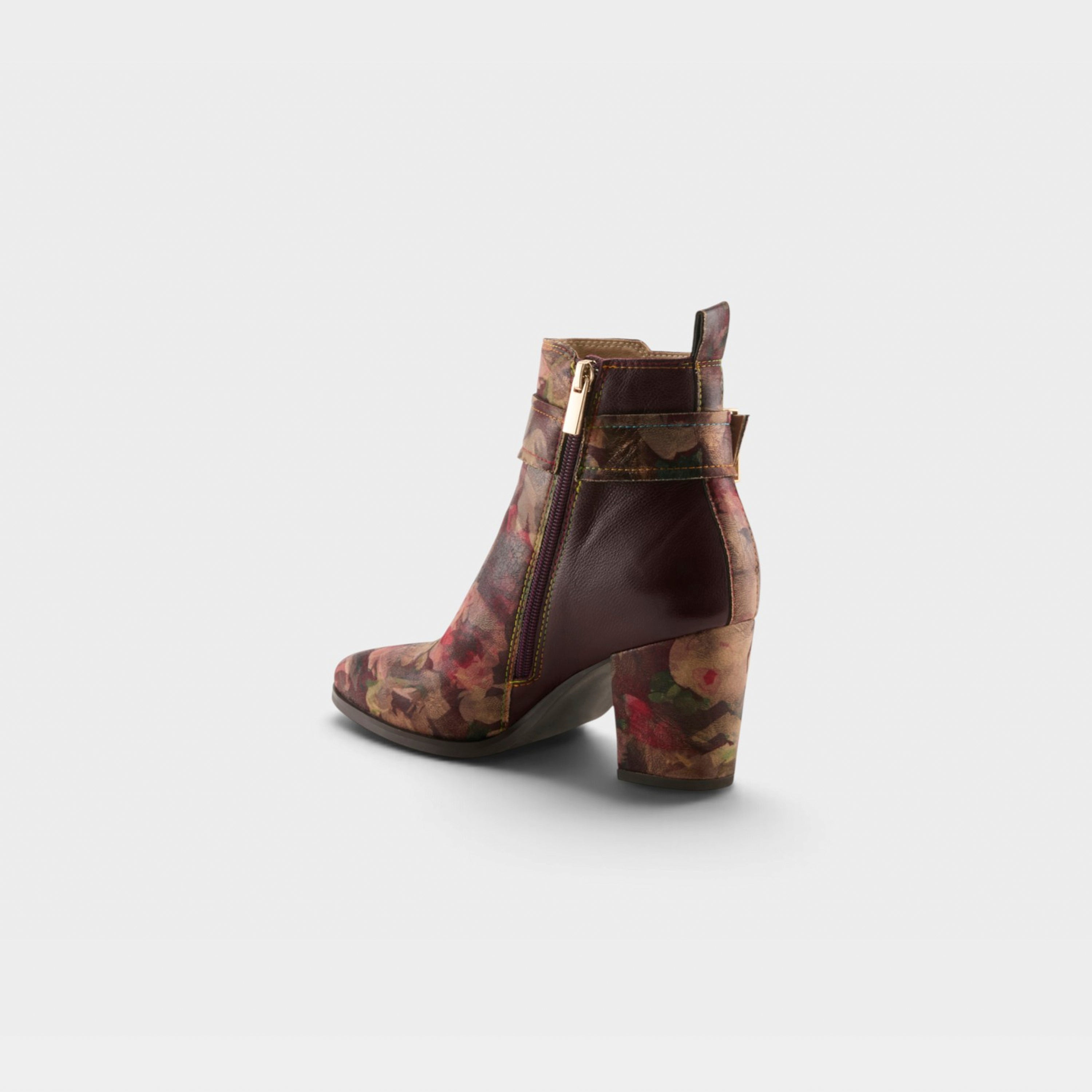 L'Artiste Rosa boots in Bordeaux Multi, alternate angle view