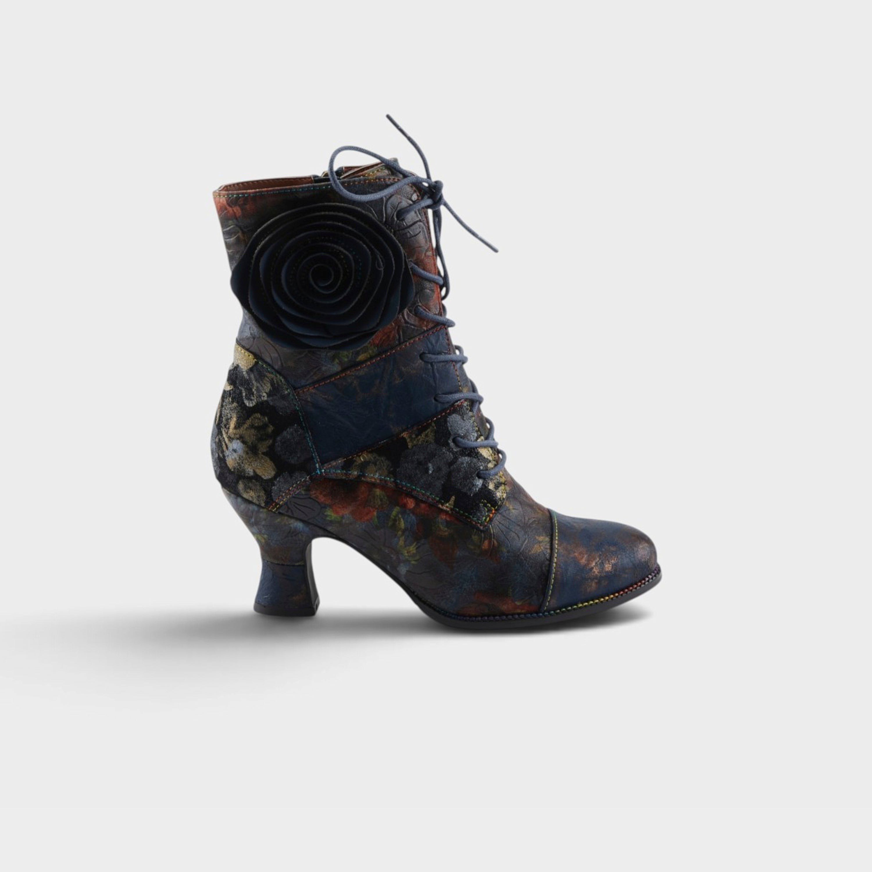 L'Artiste Roselia-Flow boots in Navy Multi, hero view