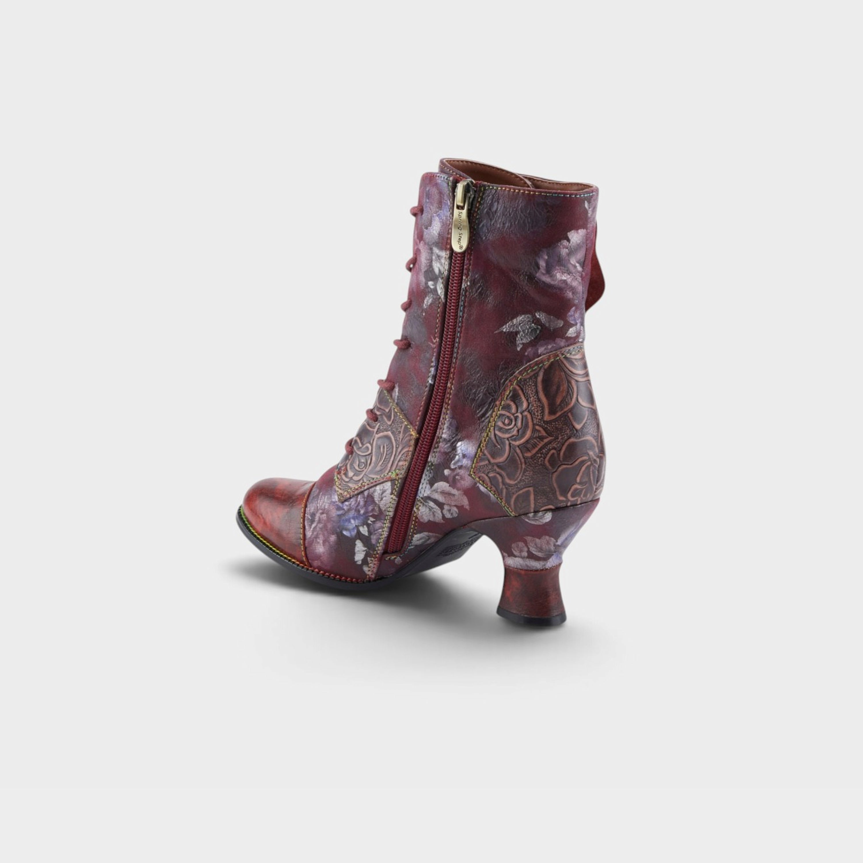 L'Artiste Roselia-Stunin boots in Bordeaux Multi, alternate angle view