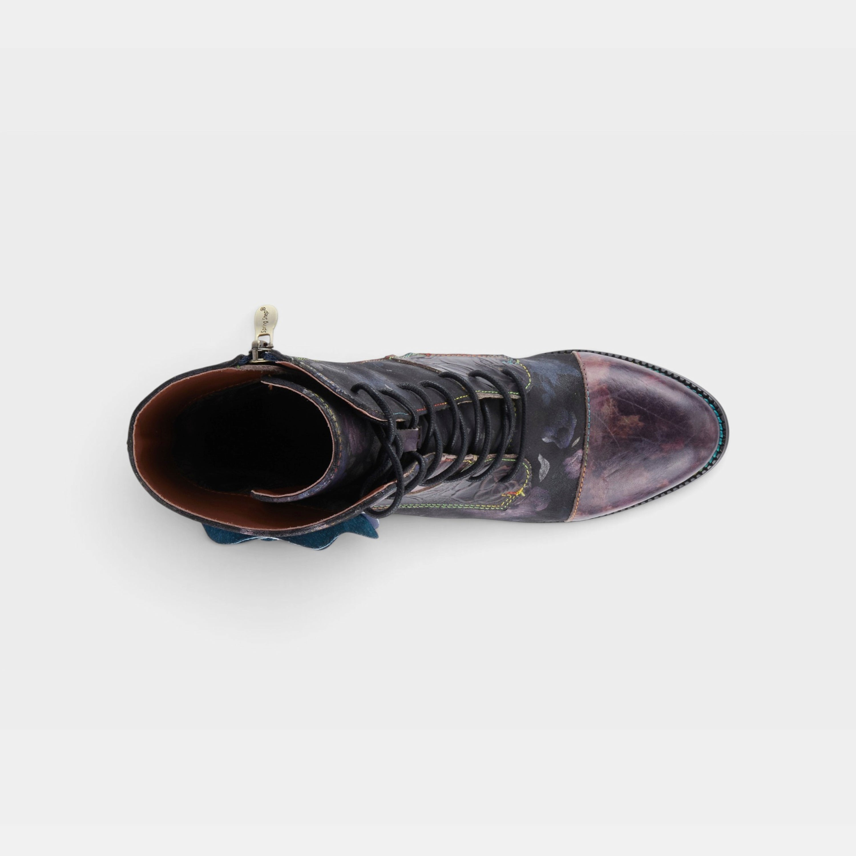 L'Artiste Roselia-Stunin boots in Plum Multi, top view