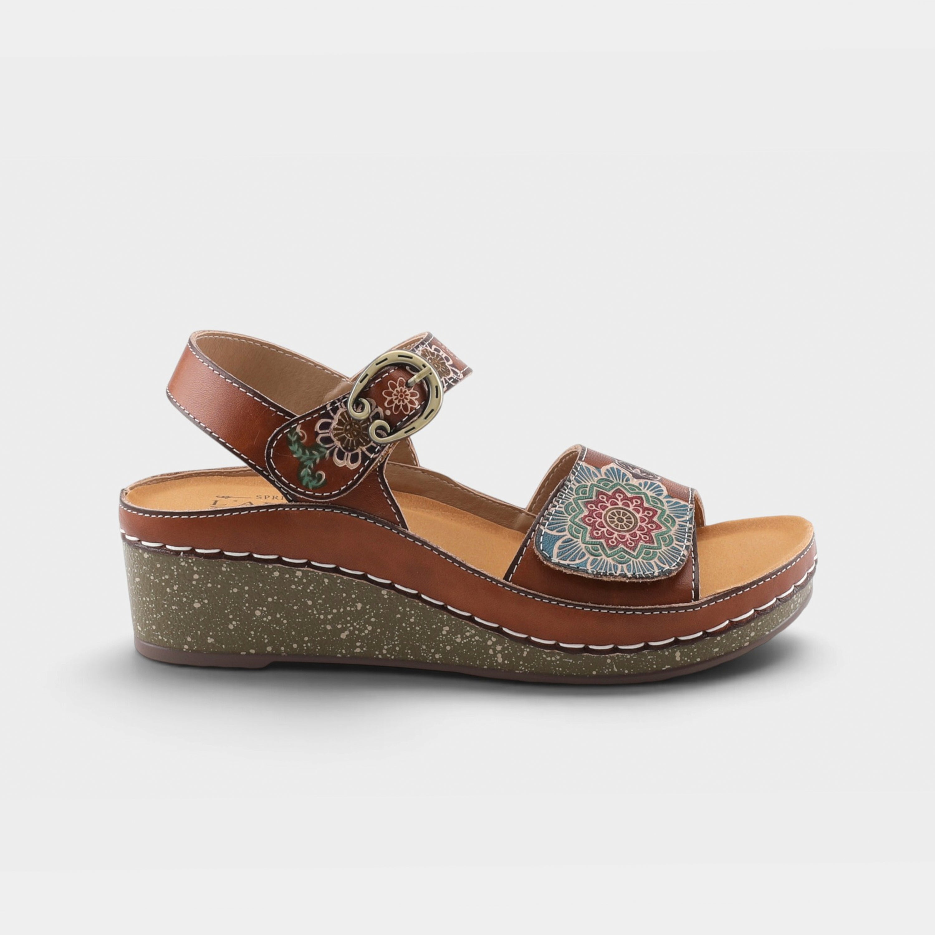L'Artiste Roshni sandals in Camel Multi, hero view