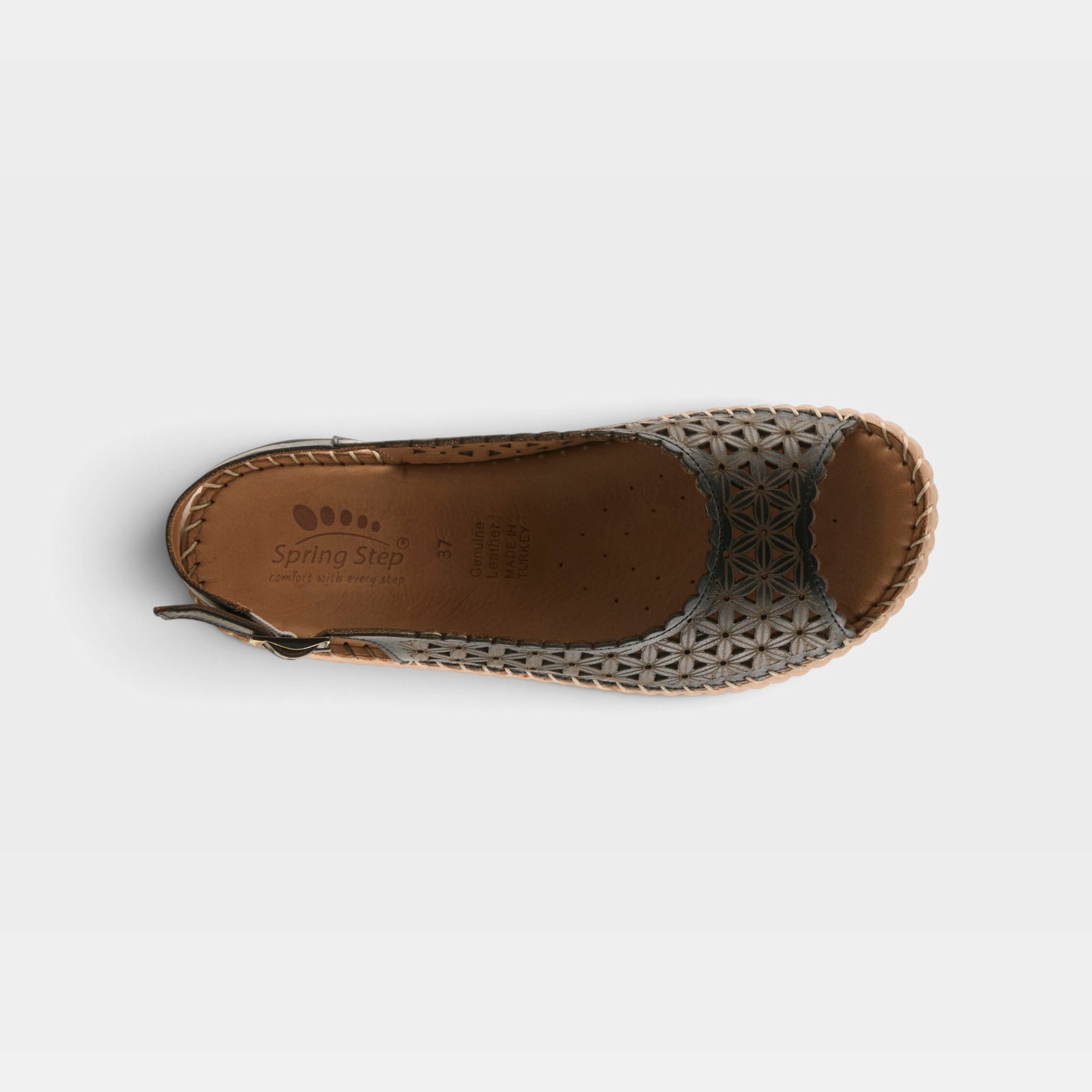 Spring Step Rowyn Black Casual Sandal