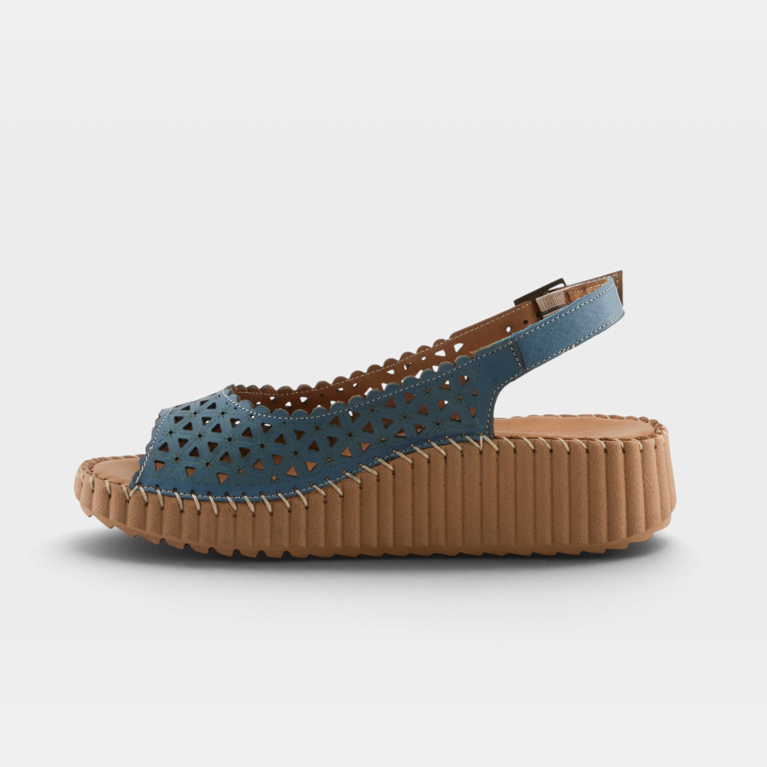 Spring Step Rowyn Denim Blue Casual Sandal