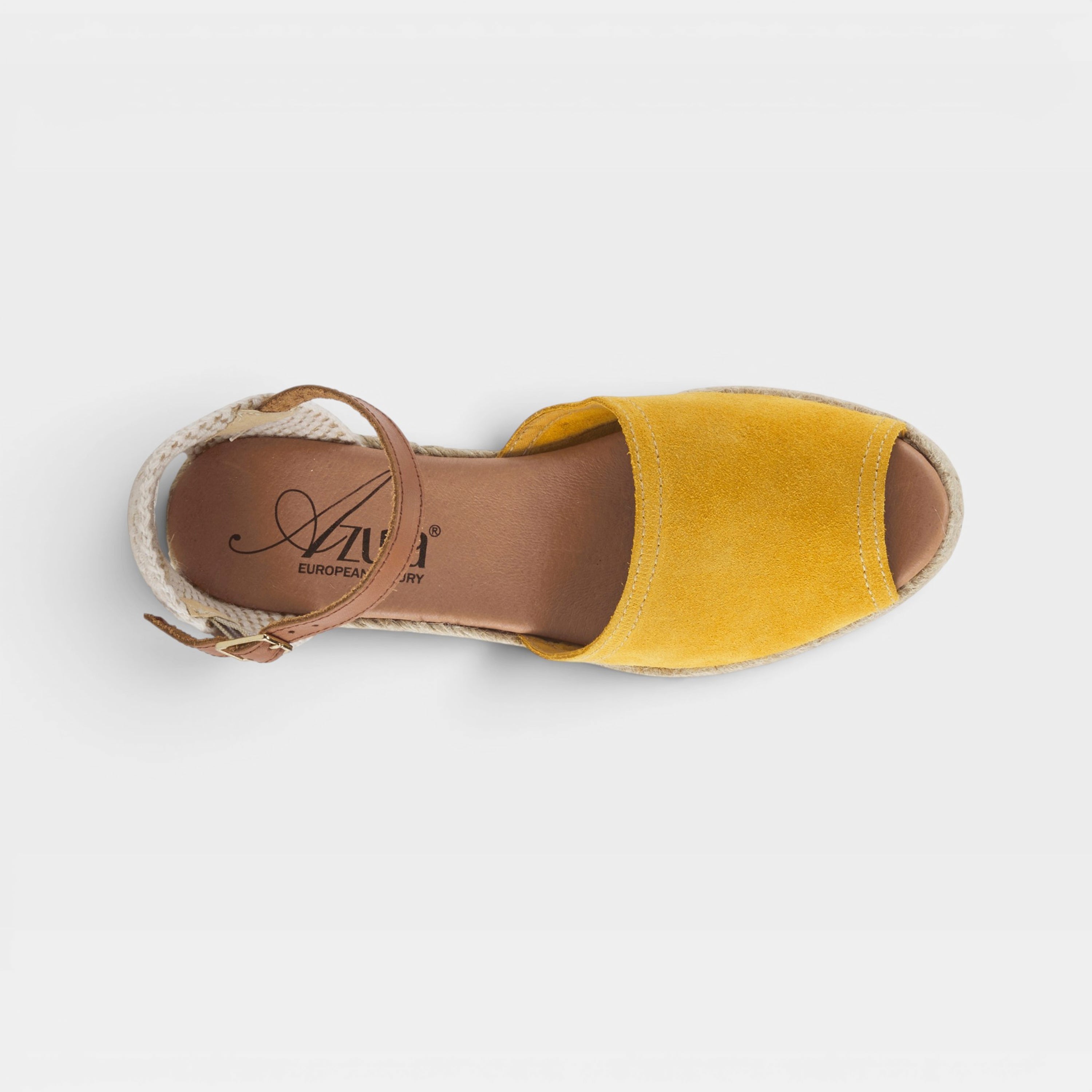 Azura Royalee Yellow Suede Sandal