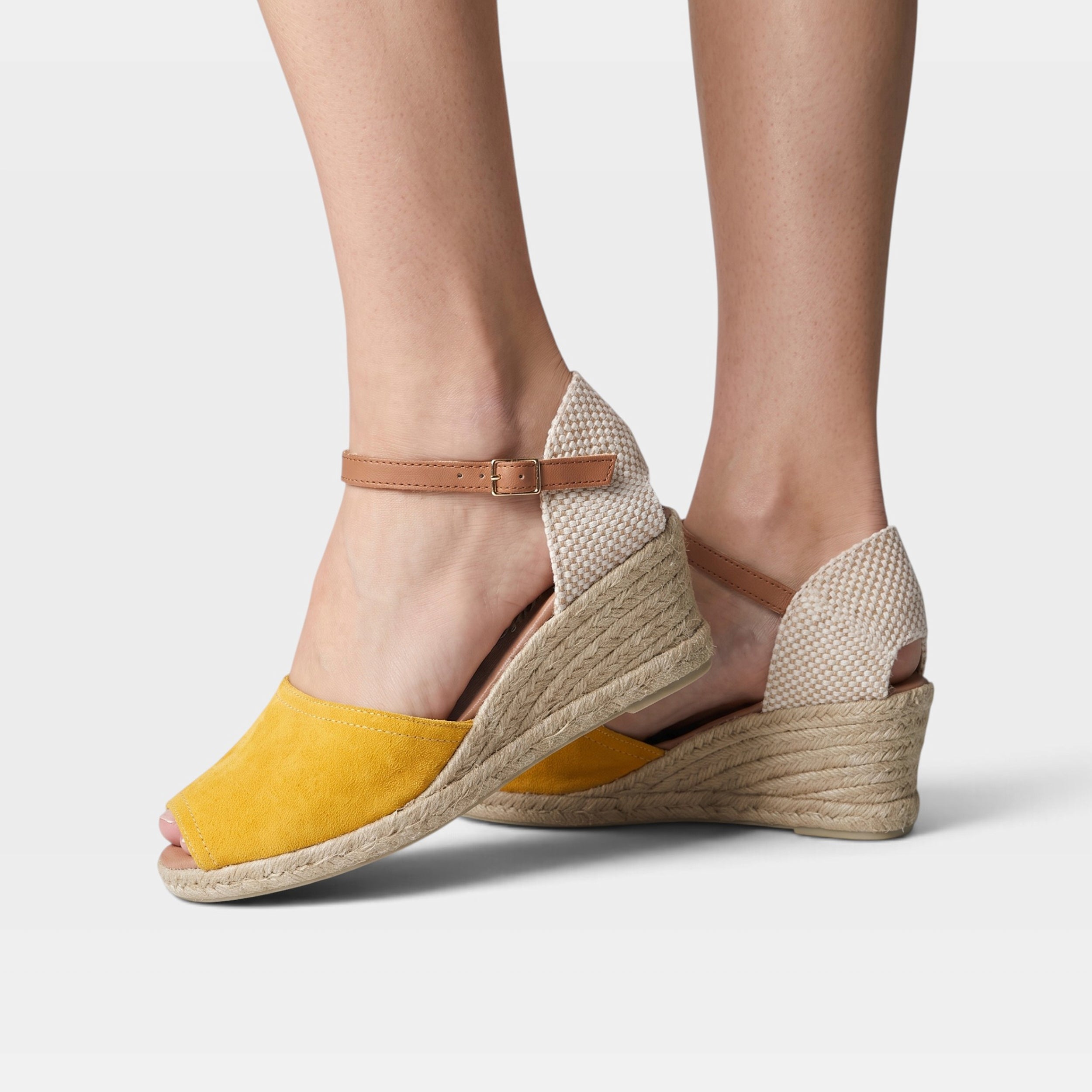 Azura Royalee Yellow Suede Sandal