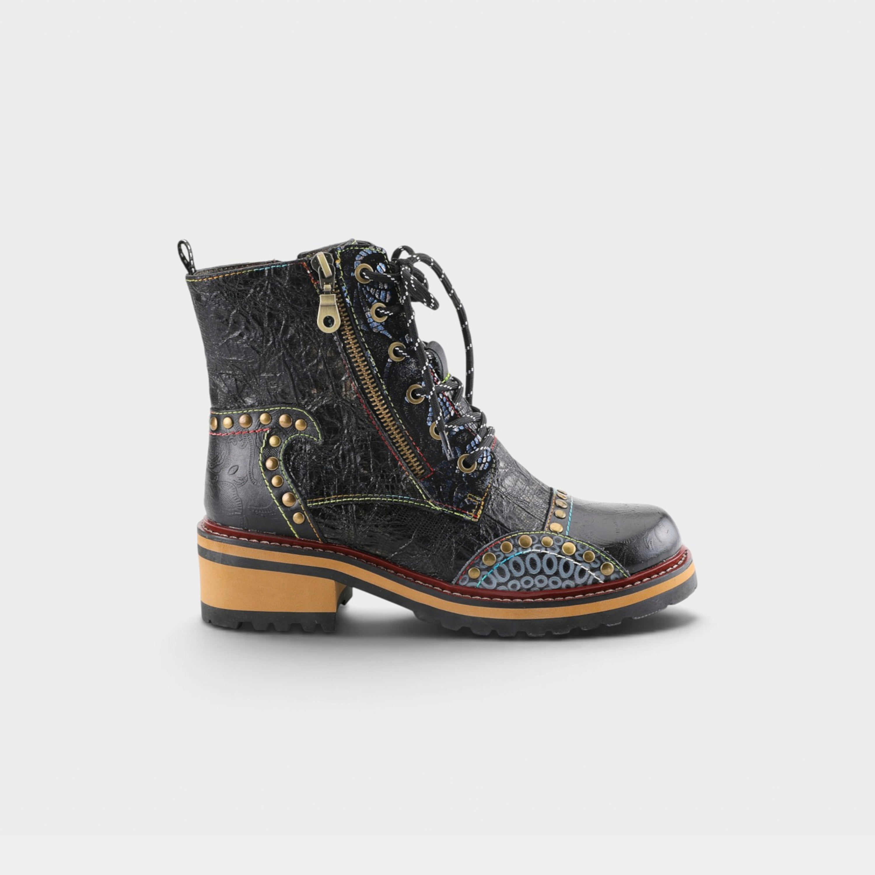 L'Artiste Rugup booties in Black Multi, hero view