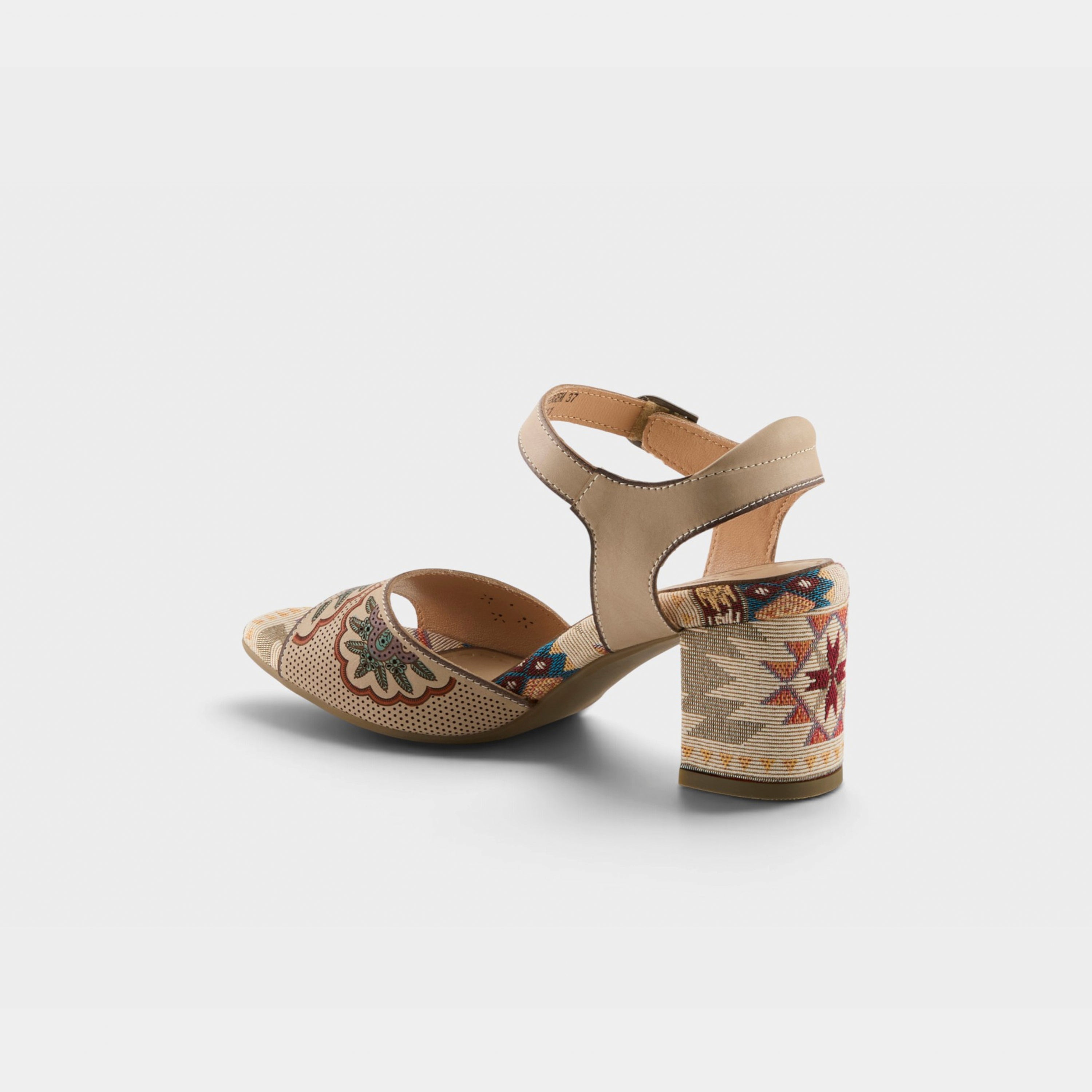L'Artiste Sassyclass sandals in Beige Multi, alternate angle view