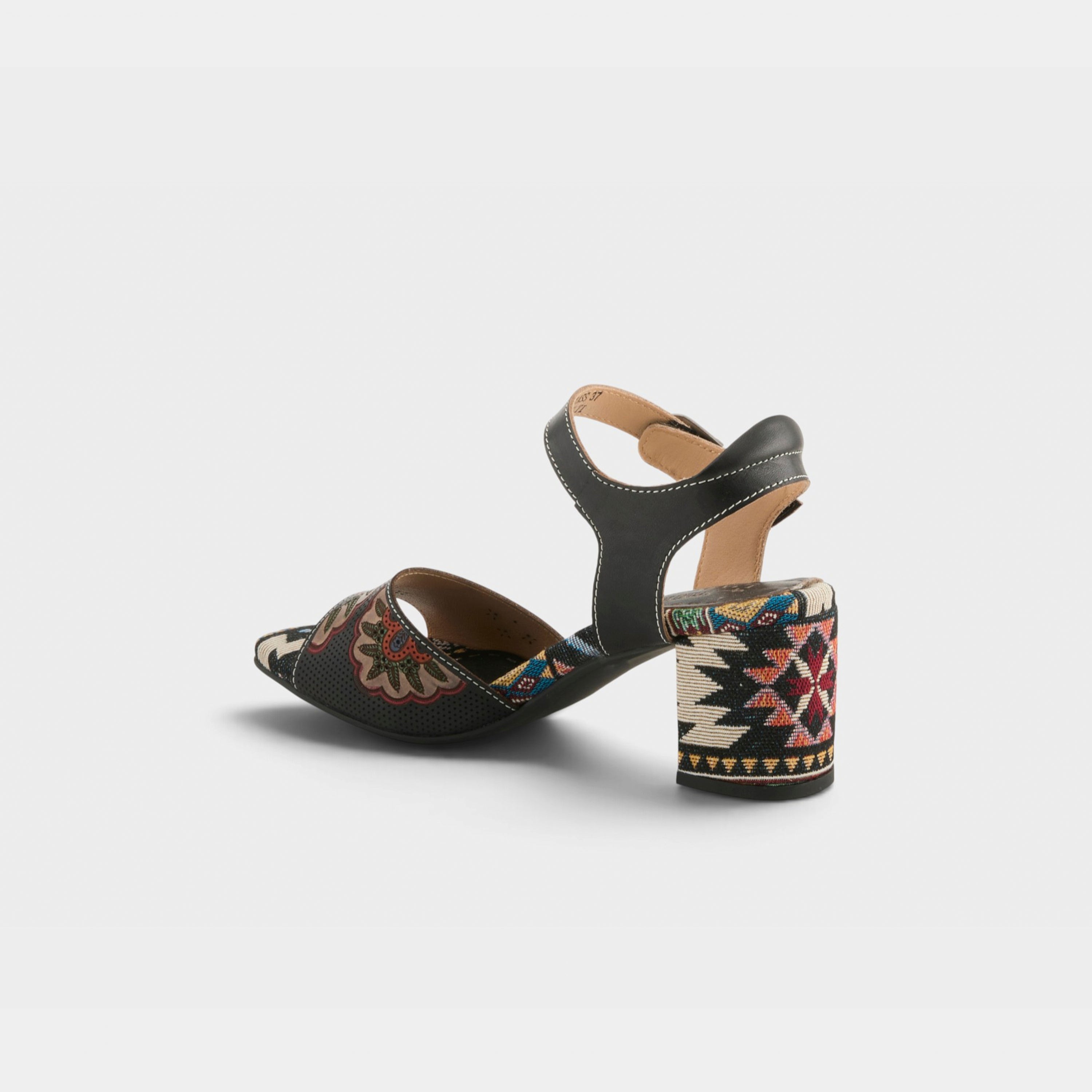 L'Artiste Sassyclass sandals in Black Multi, alternate angle view