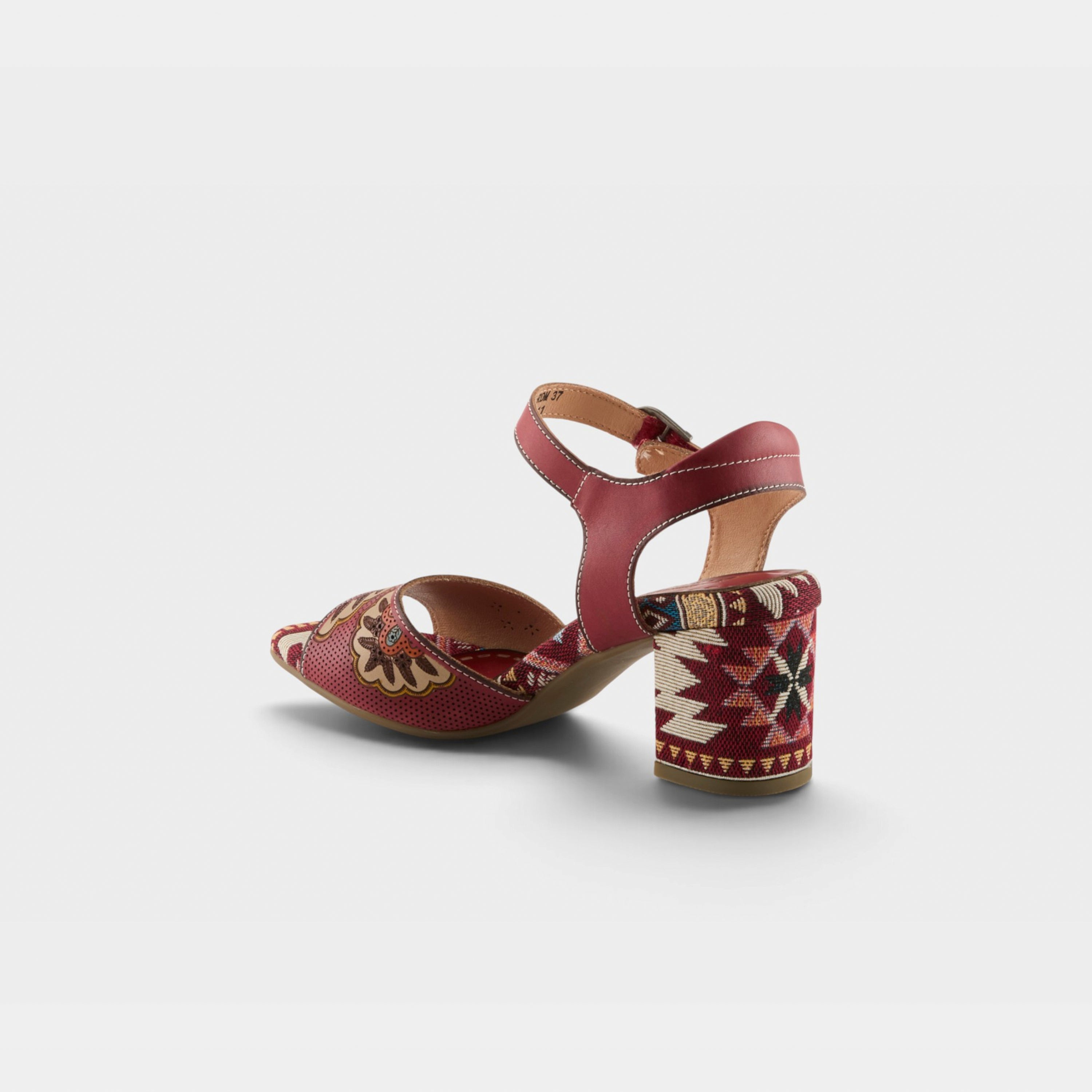 L'Artiste Sassyclass sandals in Red Multi, alternate angle view