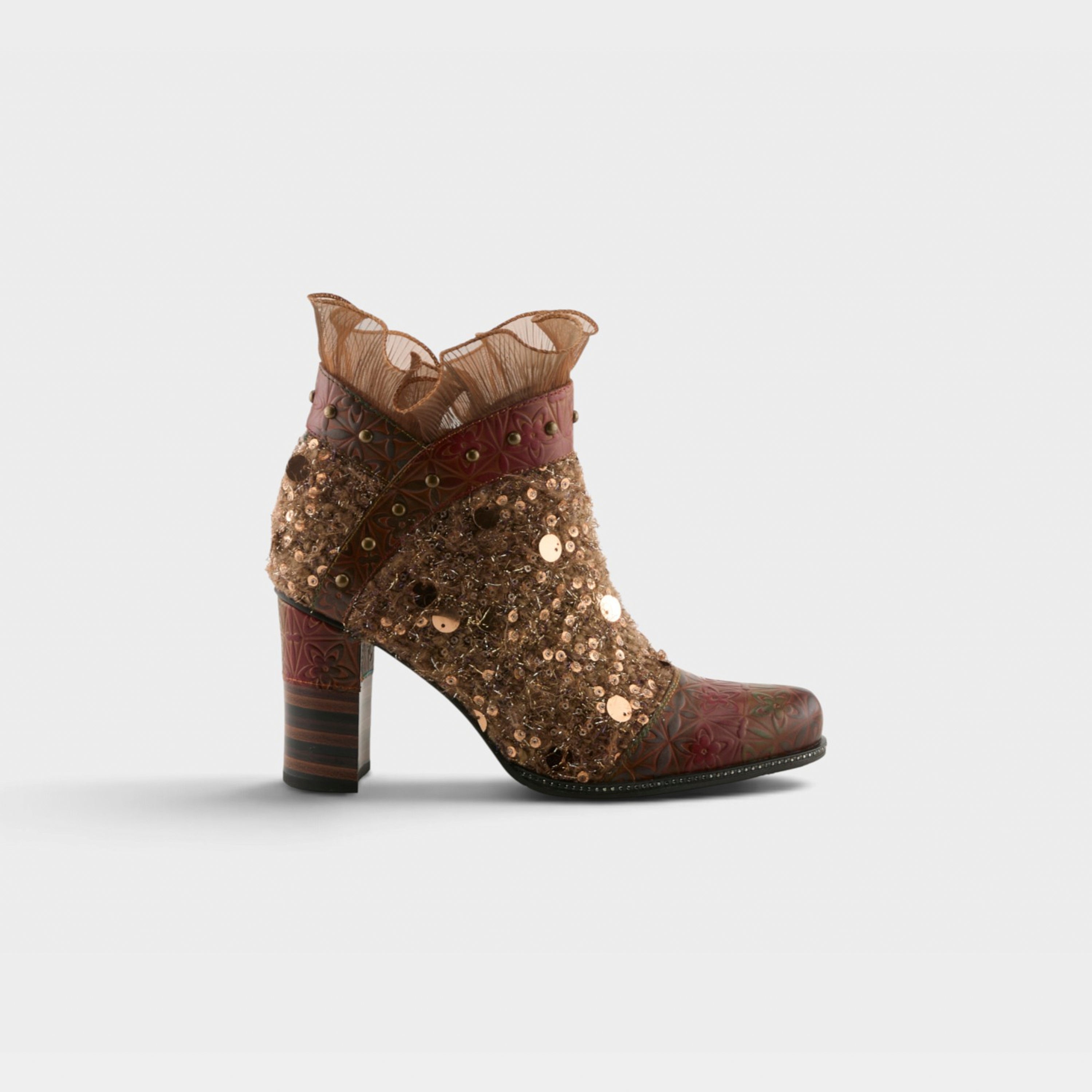 L'Artiste Seeherquin boots in Camel Multi, hero view