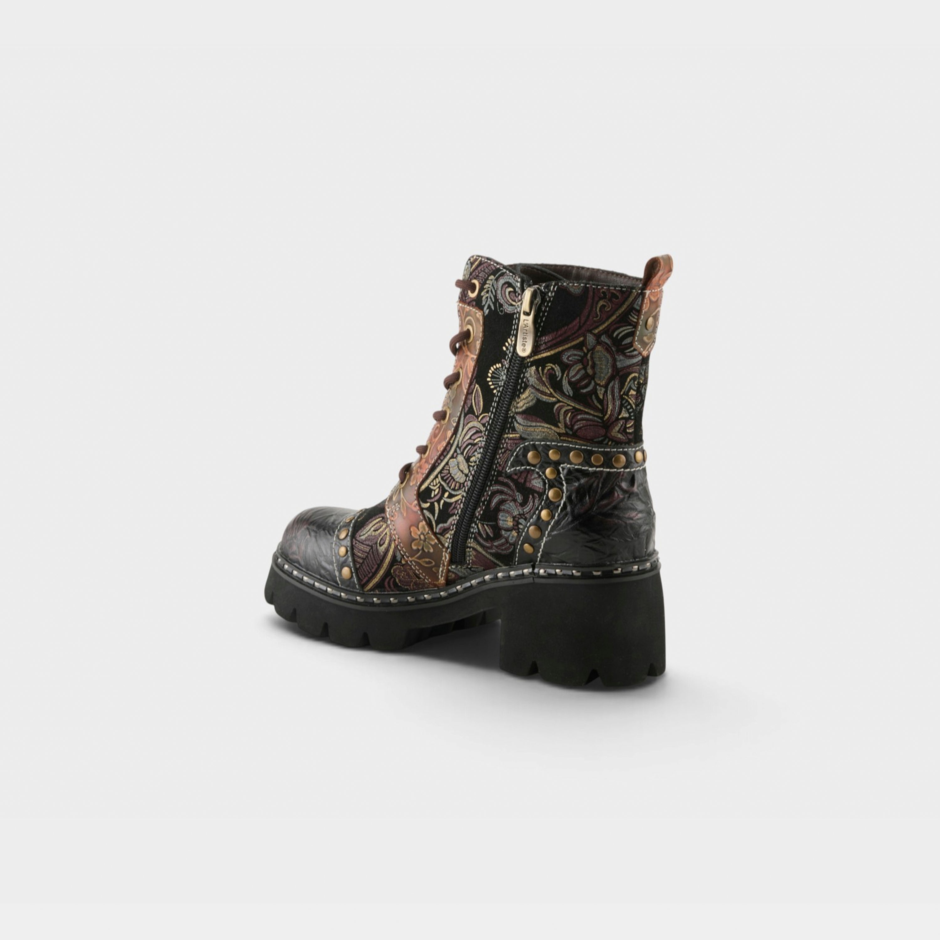 L'Artiste Severity boots in Brown Multi, alternate angle view