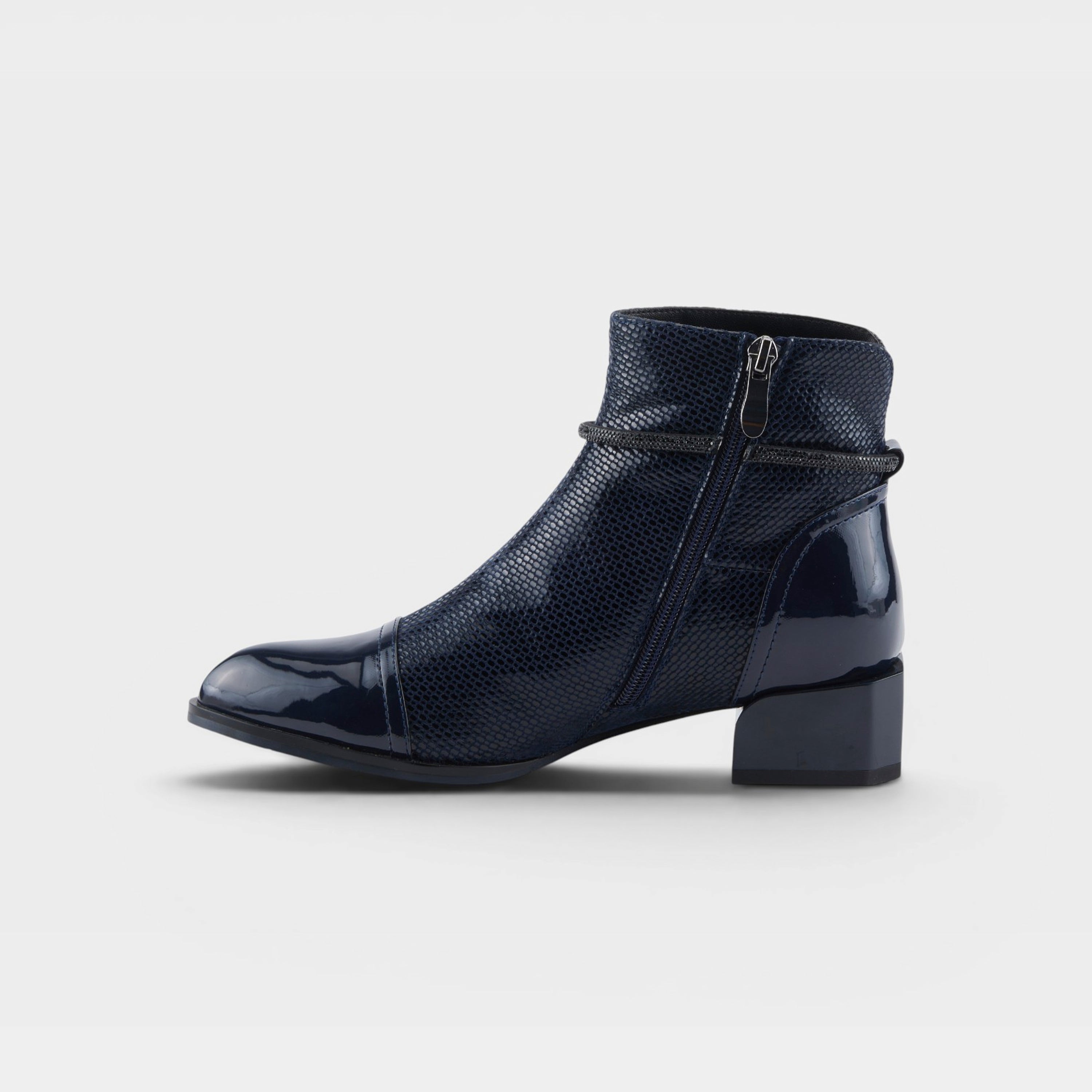 Azura Shelbi Navy Patent Boot