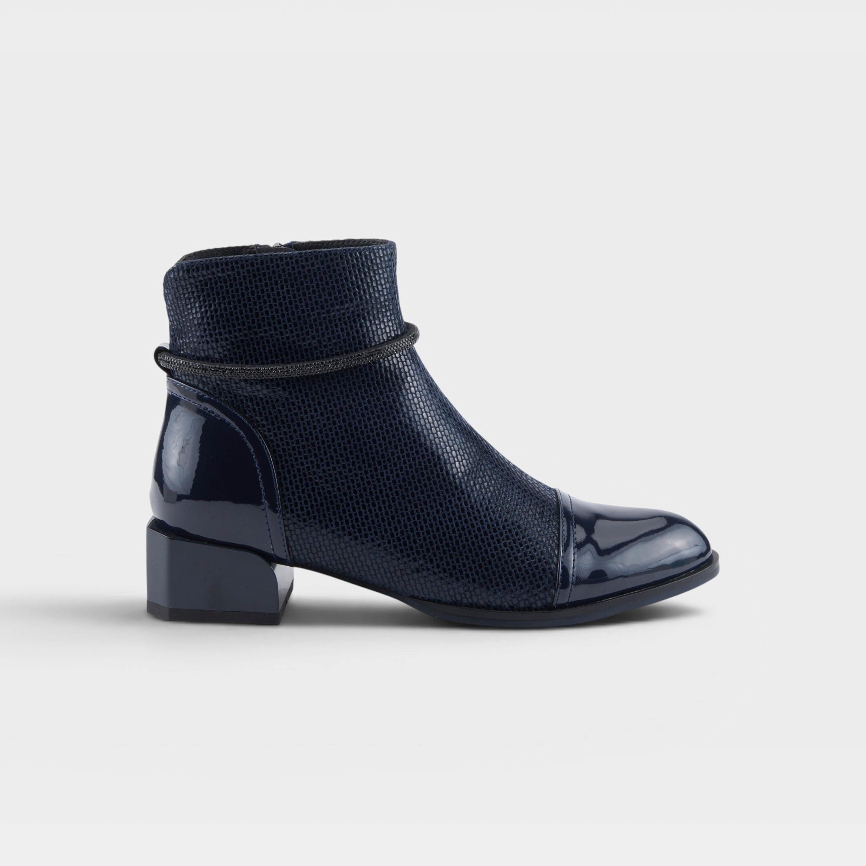 Azura Shelbi Navy Patent Boot