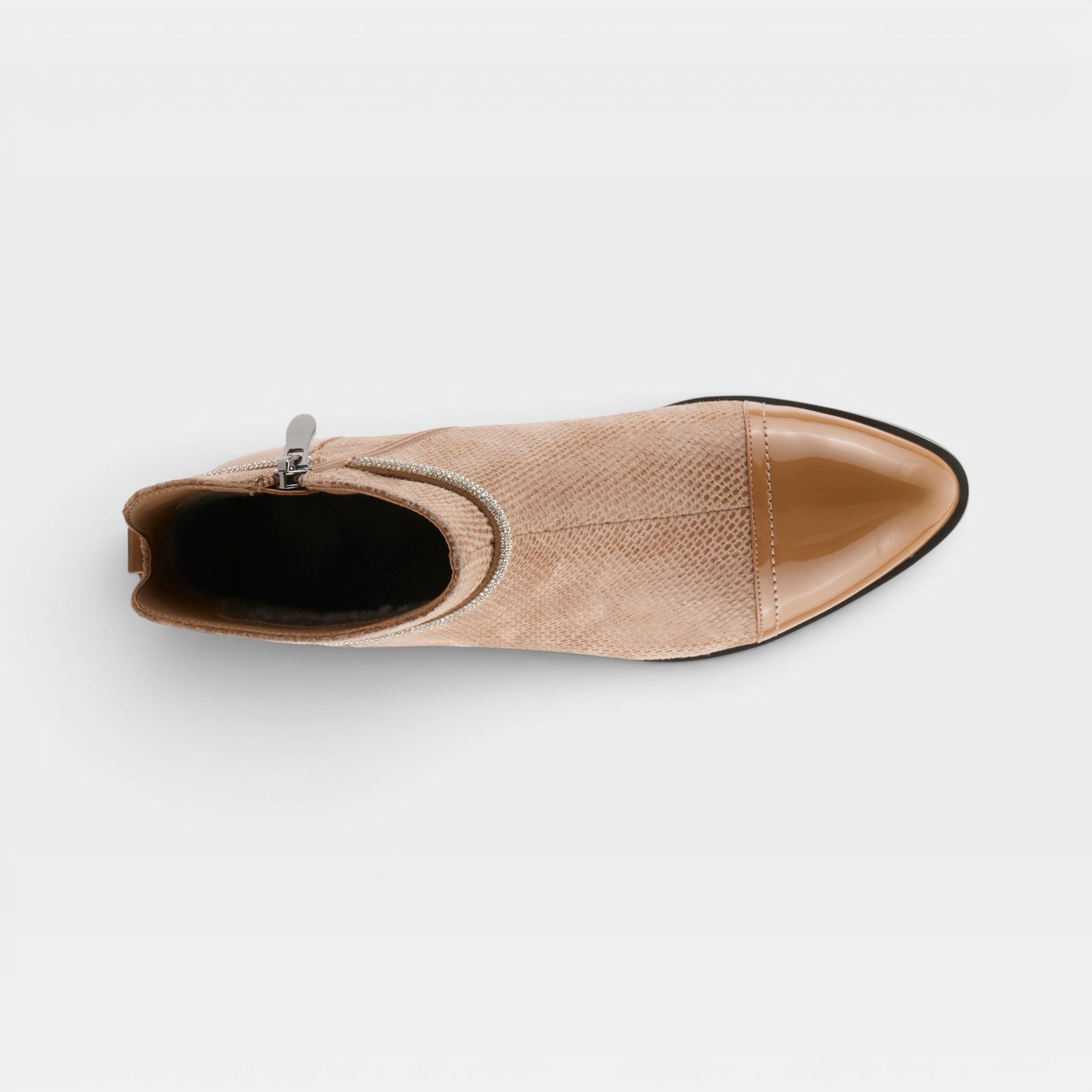 Azura Shelbi Tan Patent Boot