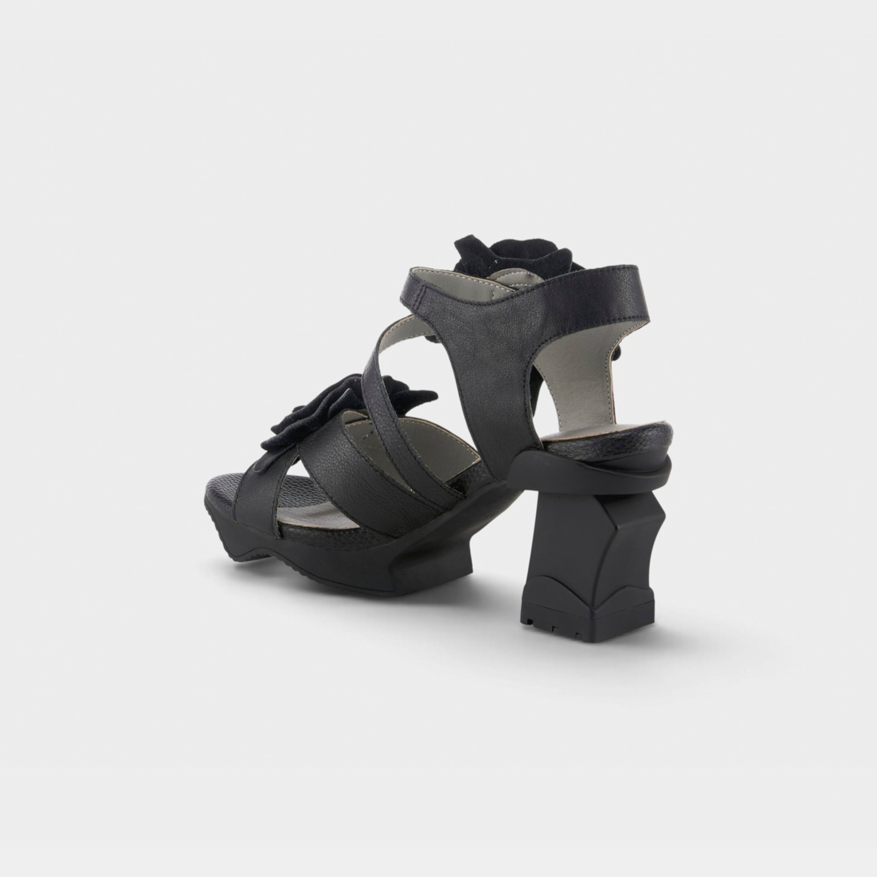 L'Artiste Shelly ankle strap sandals in Black, alternate angle view