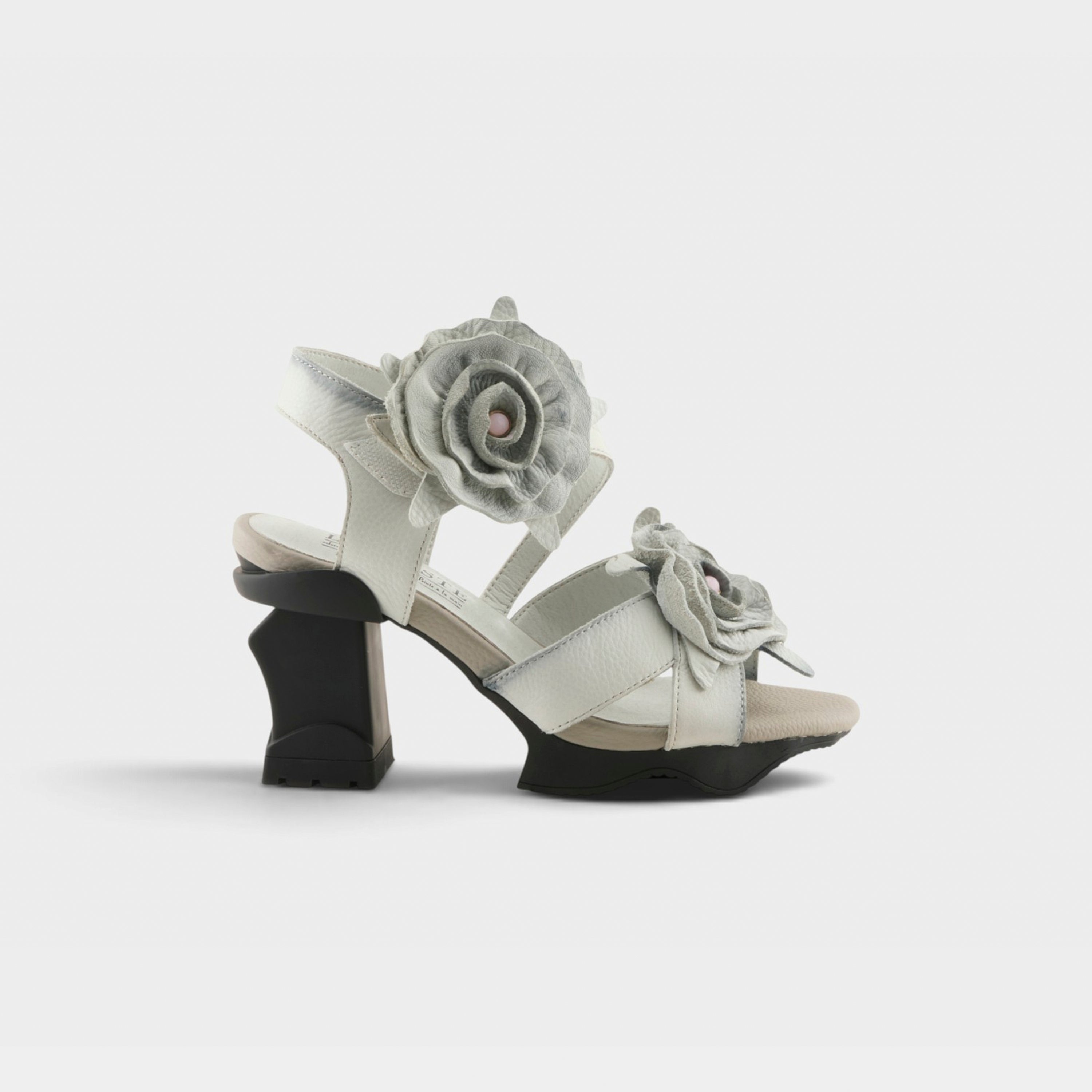 L'Artiste Shelly ankle strap sandals in Light Grey, hero view