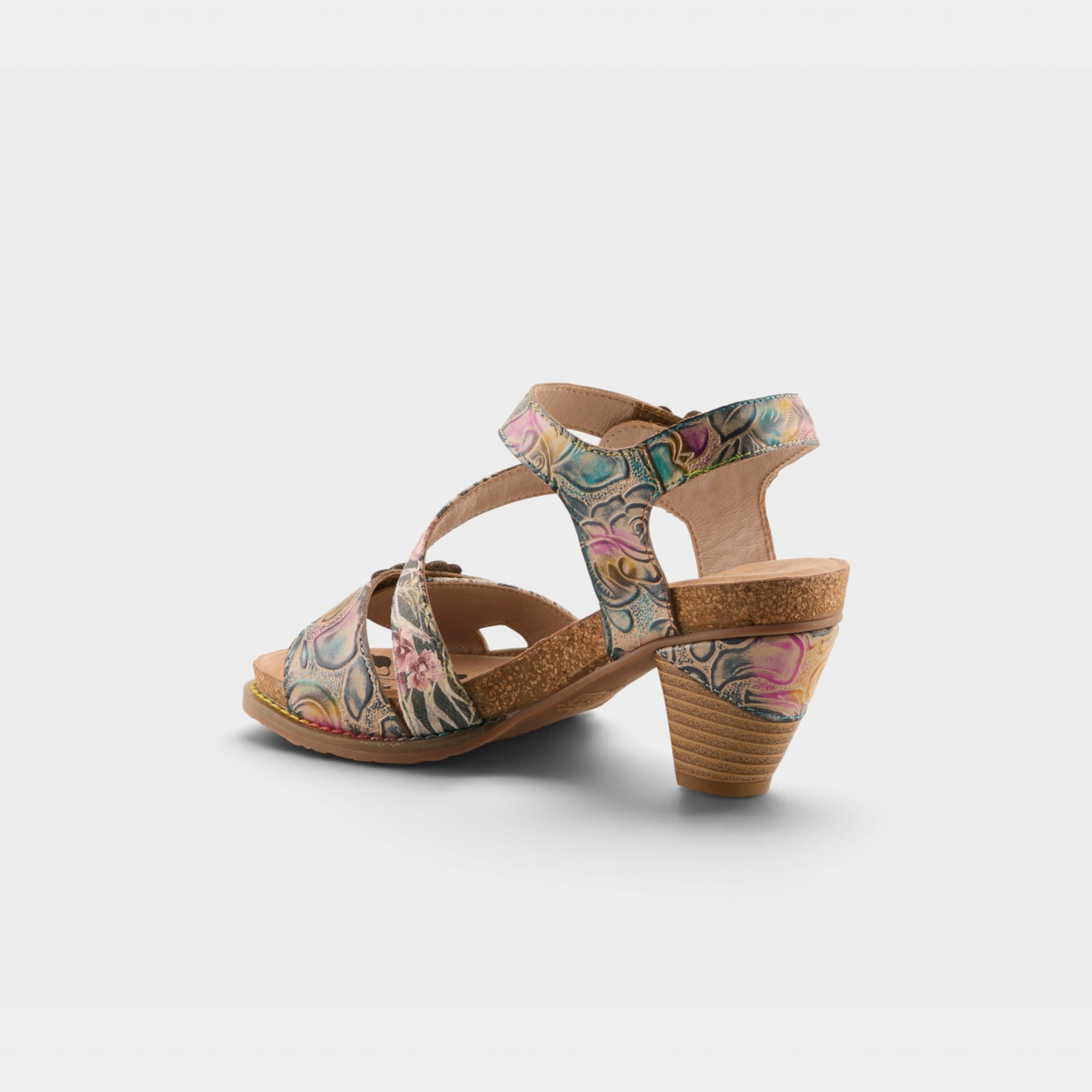 L'Artiste Shesfab sandals in Navy Multi, alternate angle view