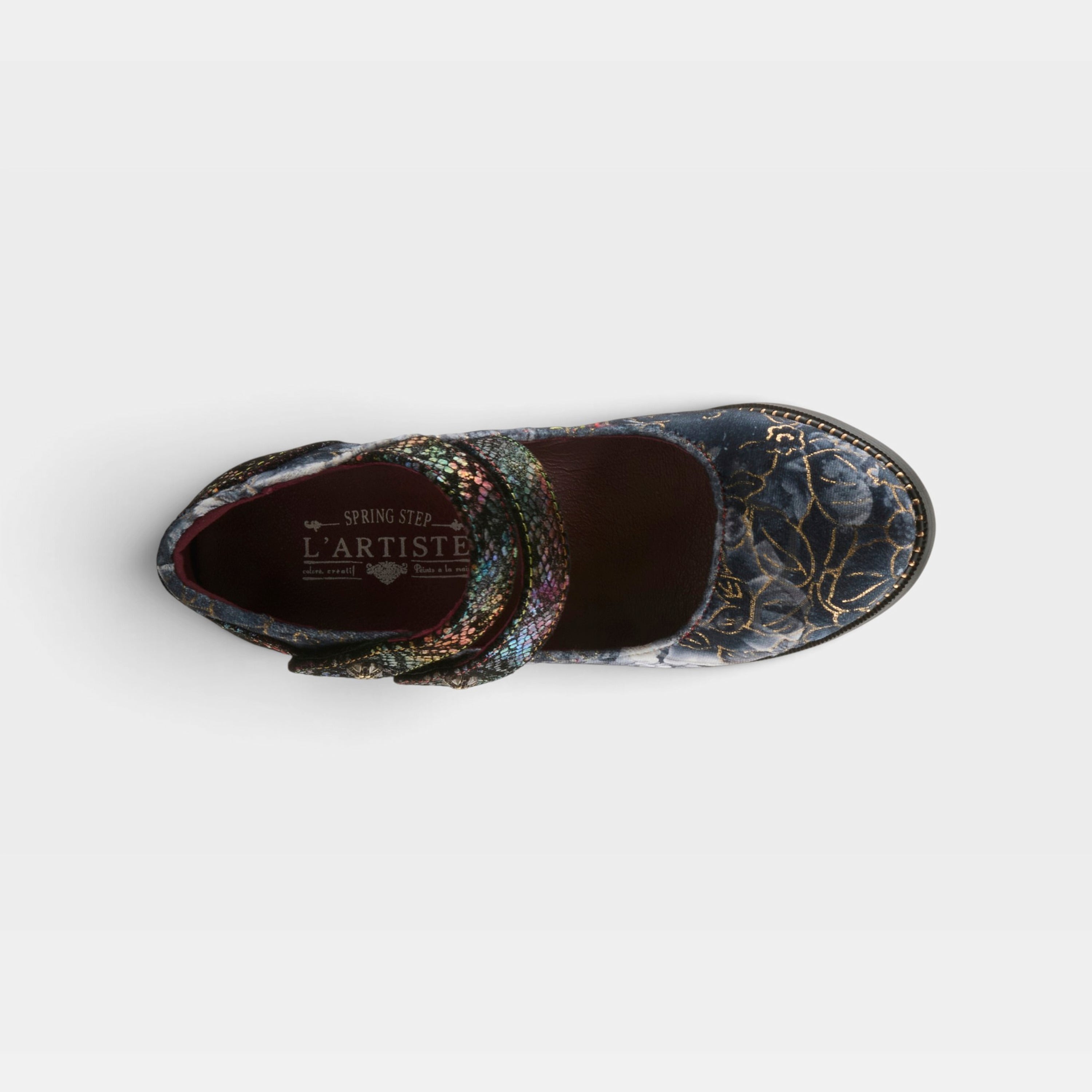L'Artiste Showy-Vivi shoes in Blue Multi, top view