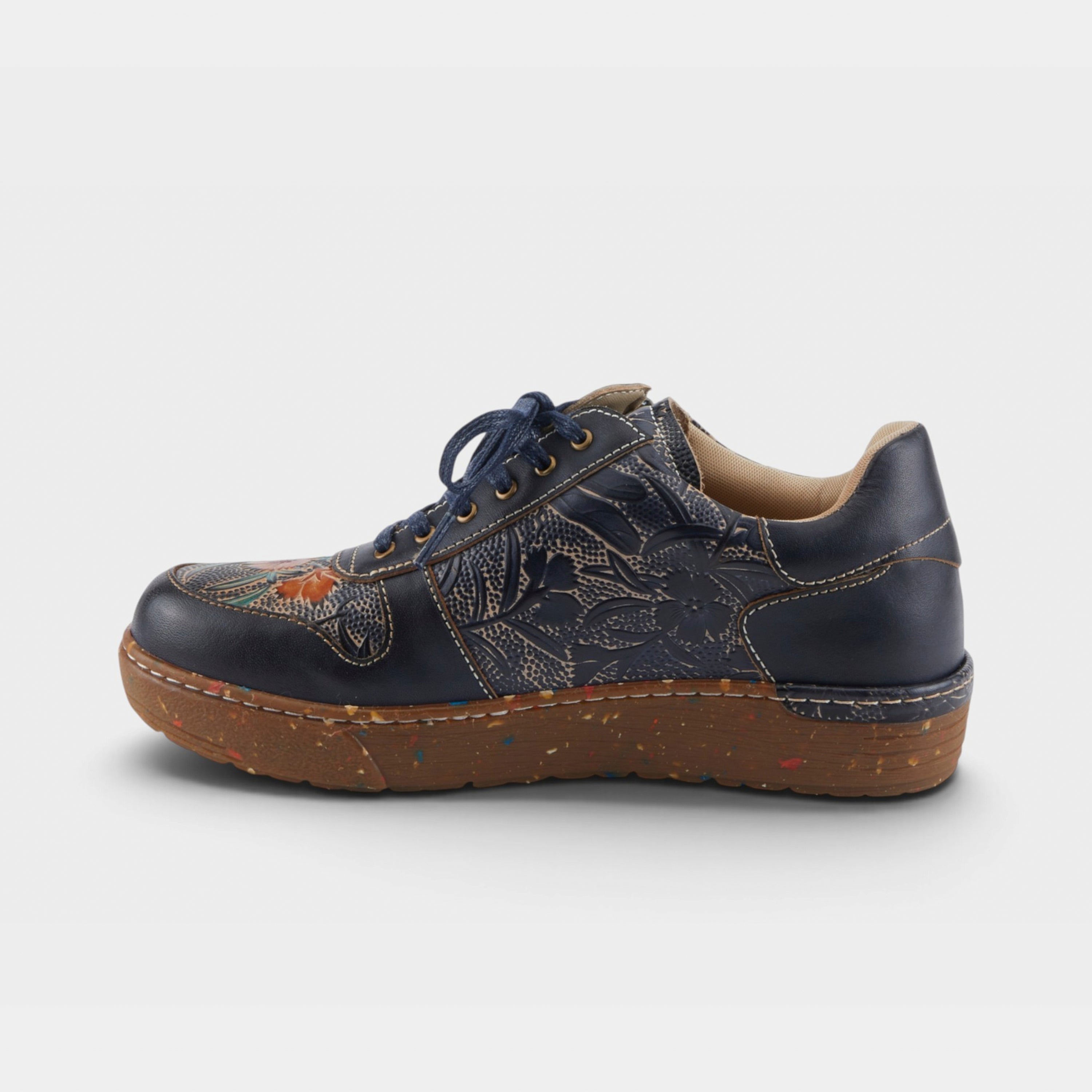 L'Artiste Sincerity sneakers in Navy Multi, side view