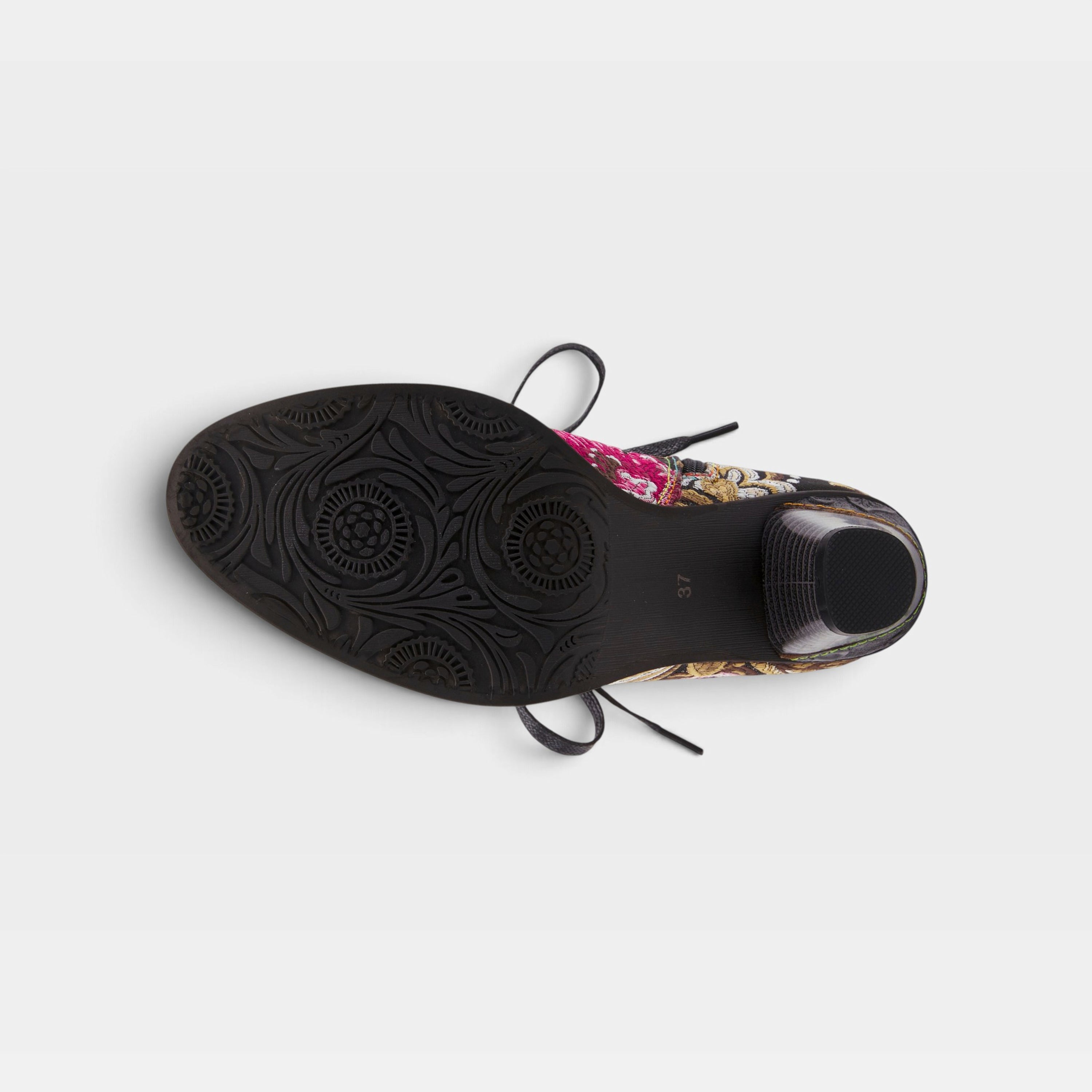 L'Artiste Siren boots in Black Multi, outsole view