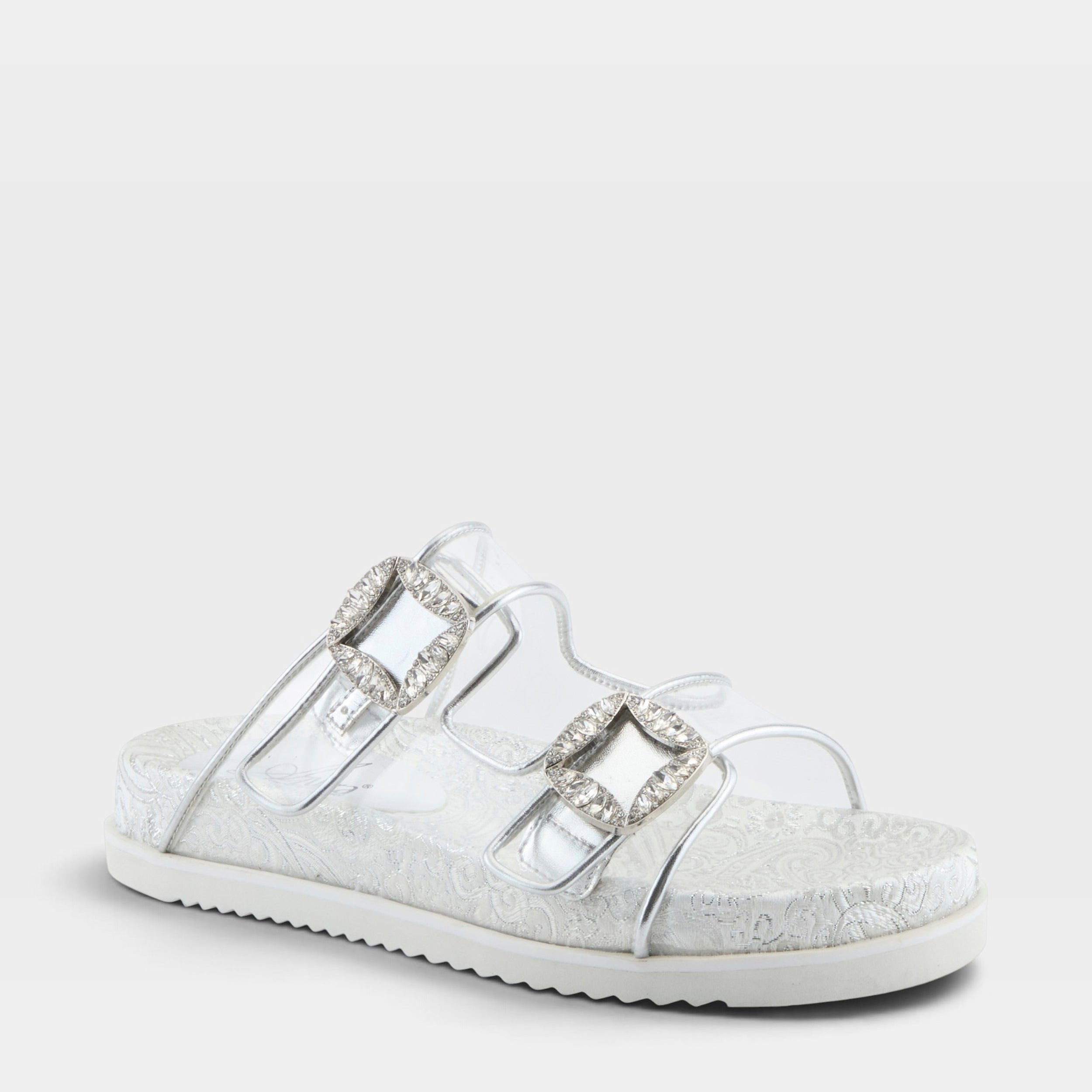 Azura Slidemein Silver Sandal