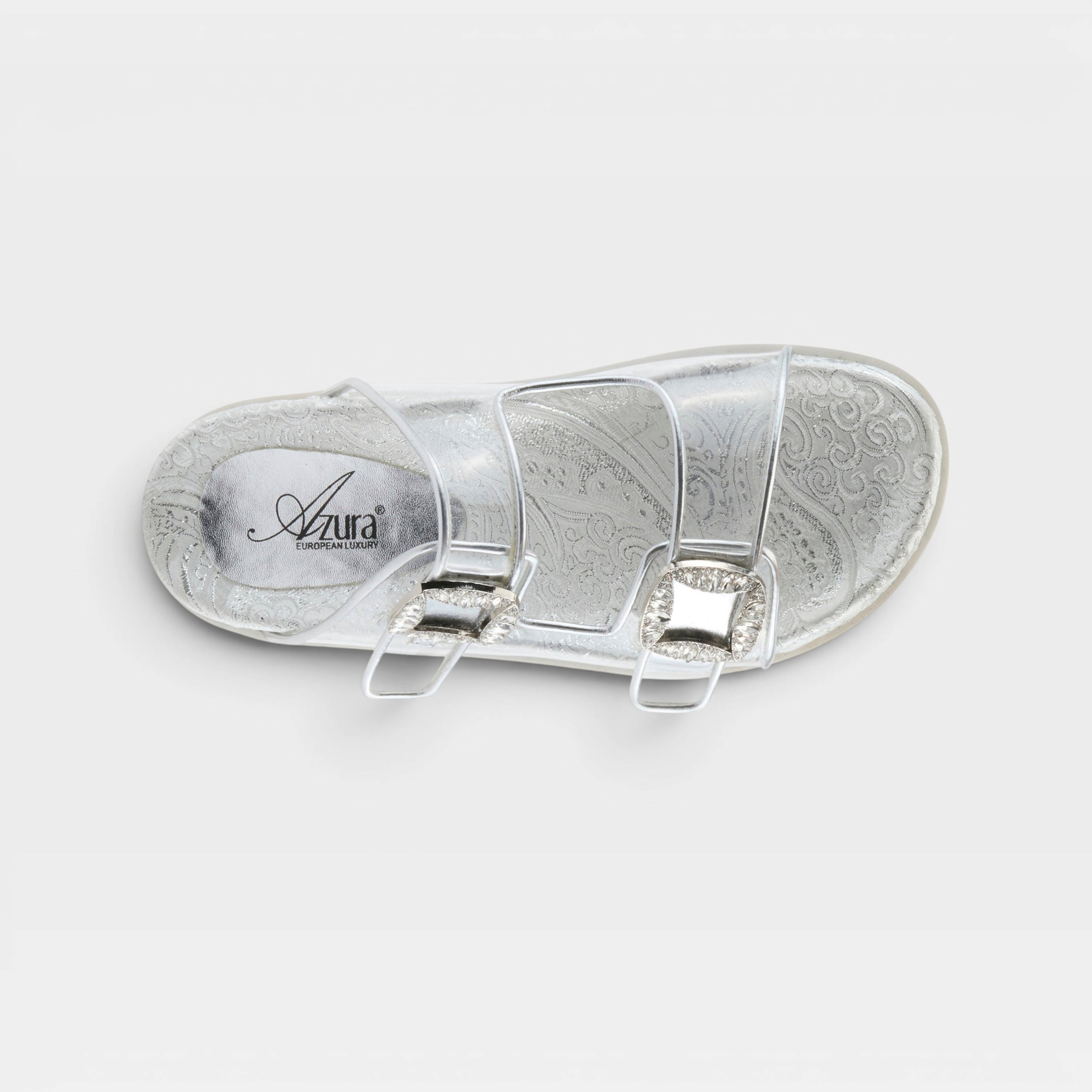 Azura Slidemein Silver Sandal