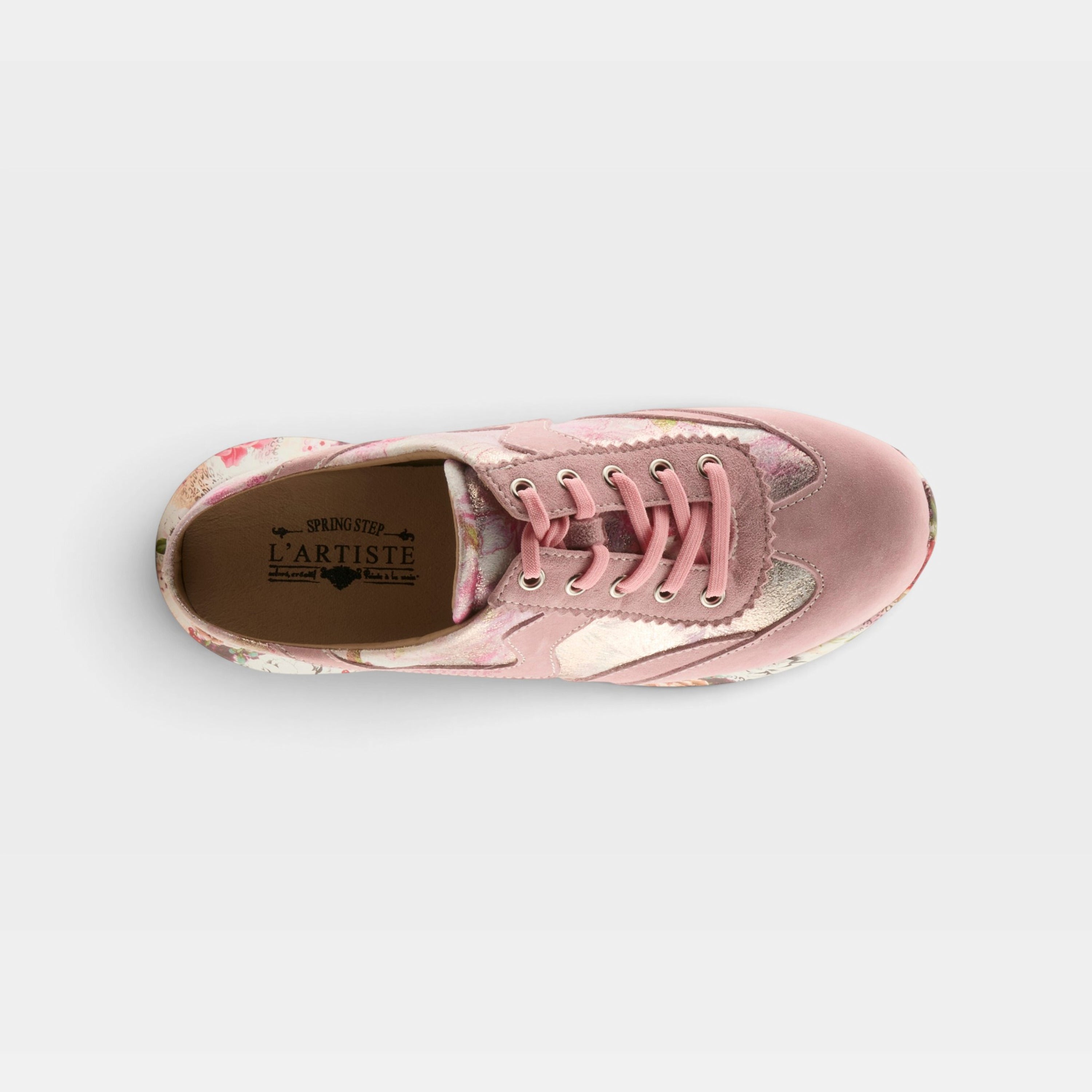 L'Artiste Stepinside sneakers in Pink Multi, top view