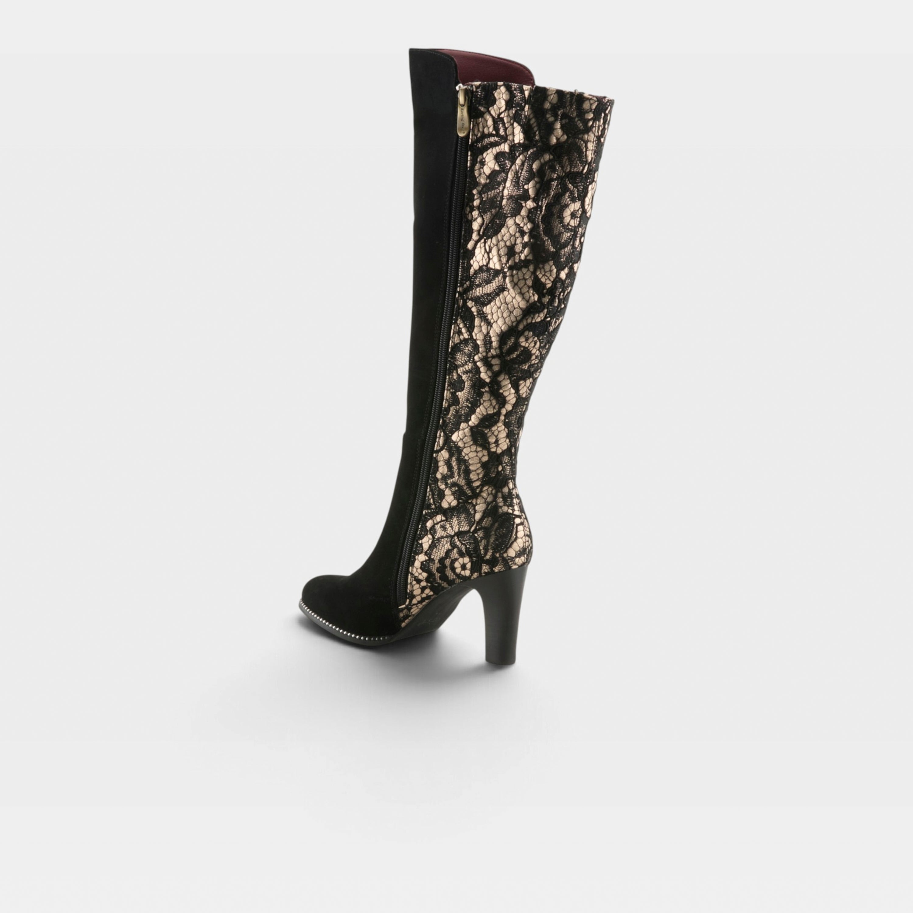 L'Artiste Sultana boots in Black Multi Suede, alternate angle view