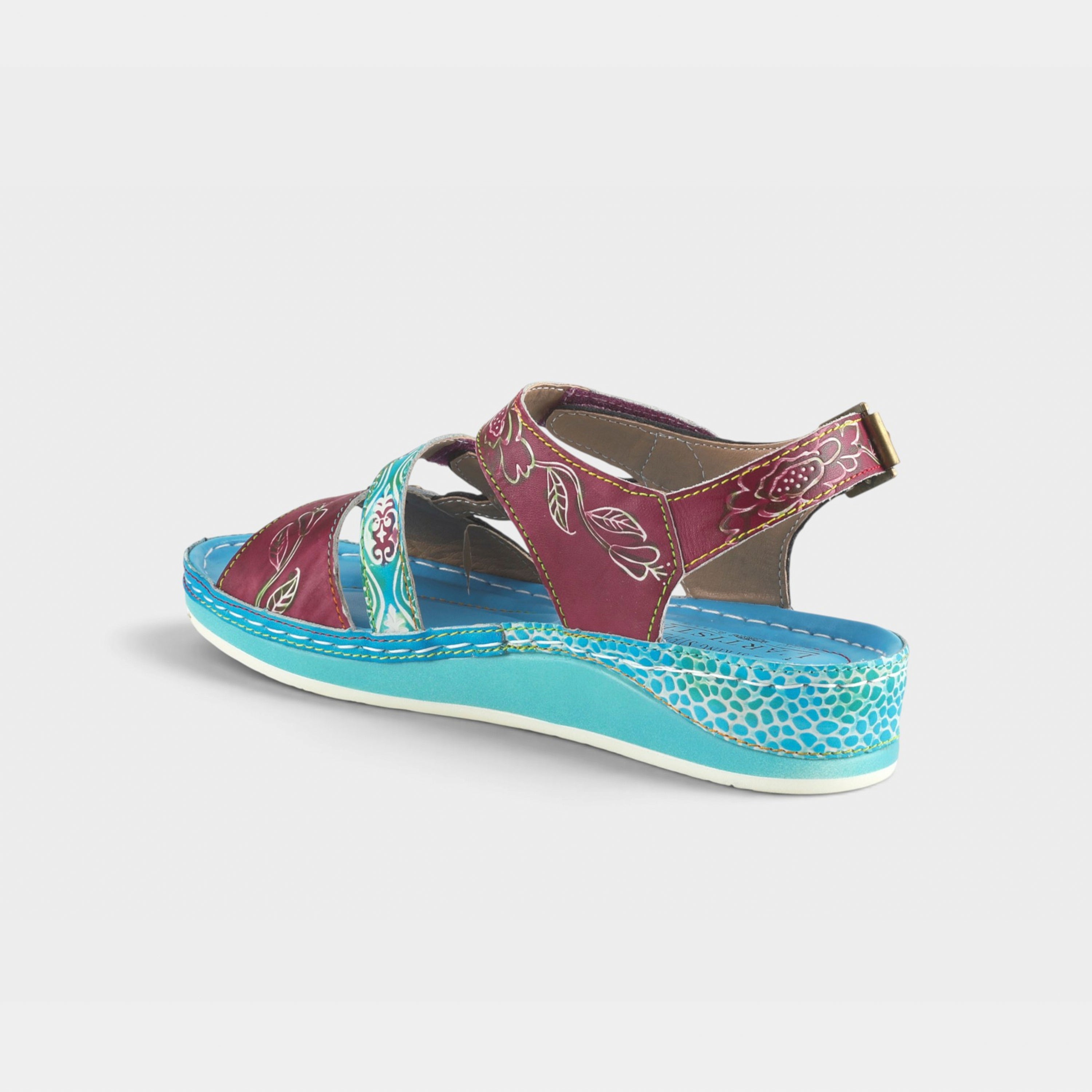 L'Artiste Sumacah sandal in Aqua, alternate angle view