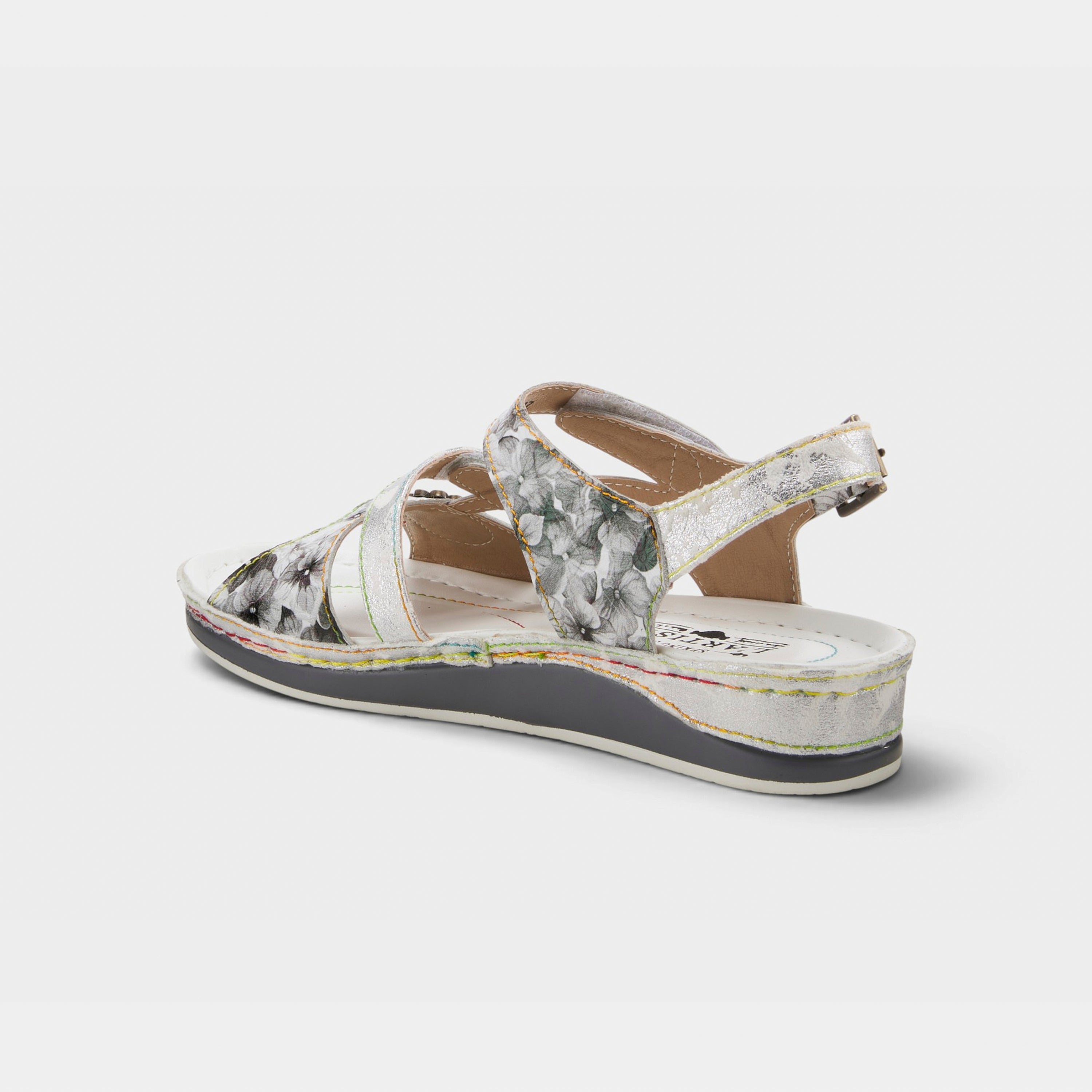 L'Artiste Sumacah sandal in Silver Multi, alternate angle view