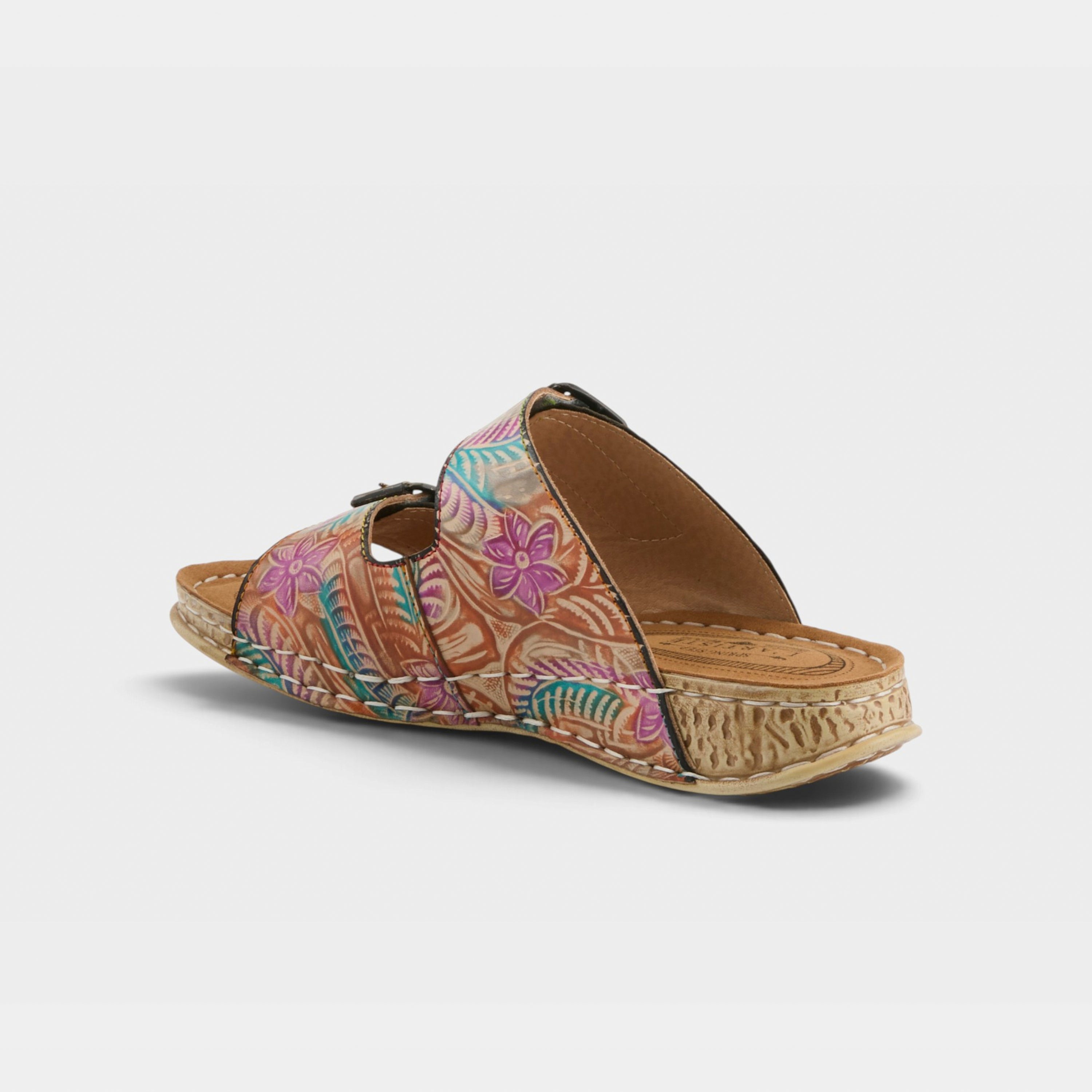 L'Artiste Sunjai sandals in Grey Multi, alternate angle view