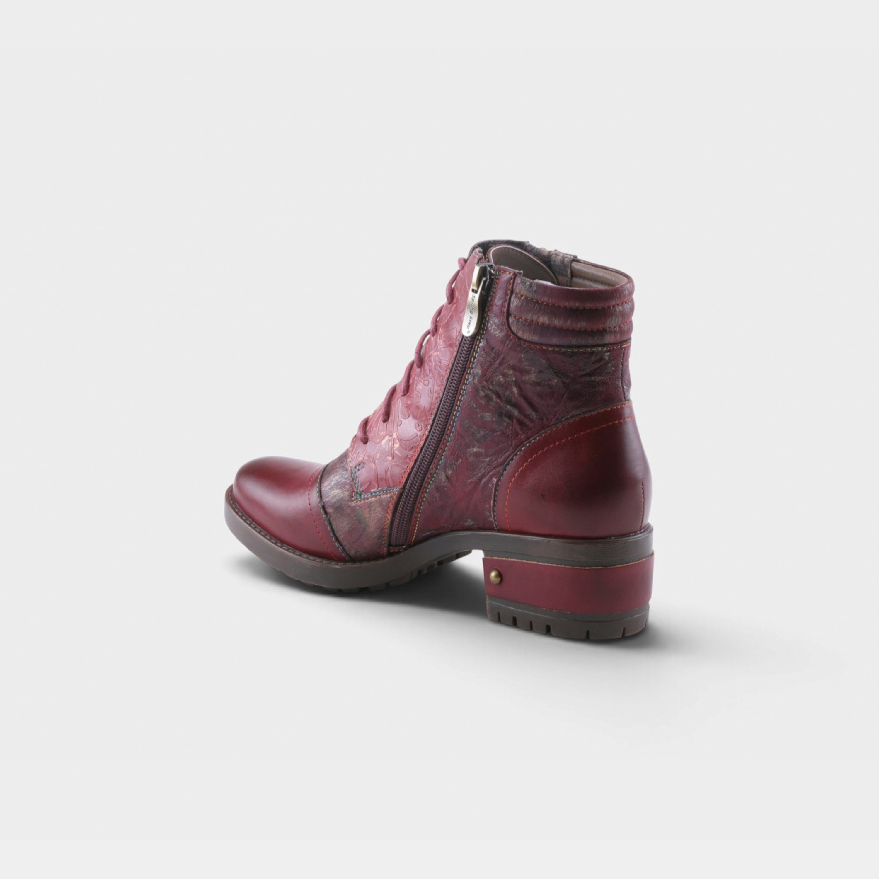 L'Artiste Sunsetride boots in Bordeaux Multi, alternate angle view
