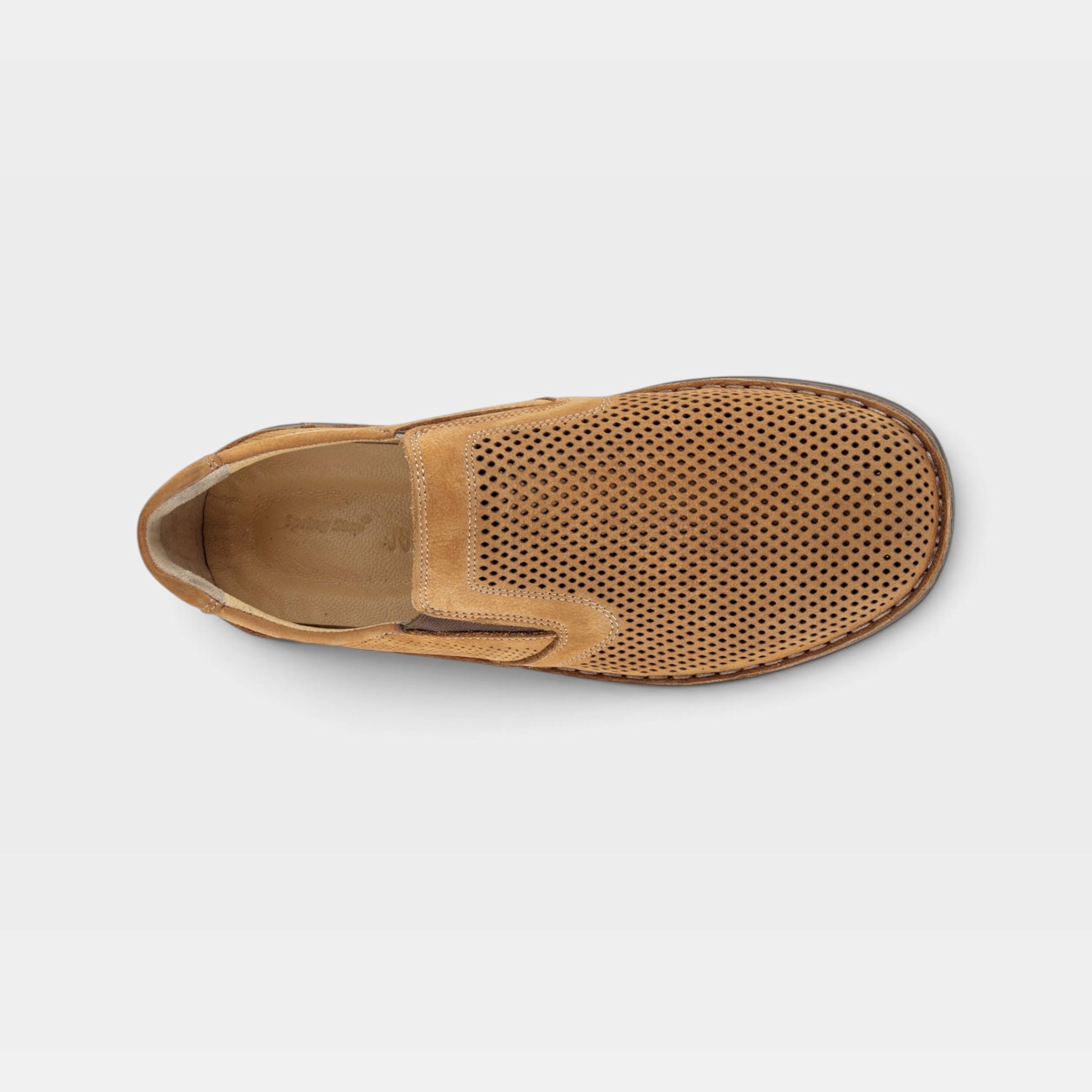 Spring Step Men Surano Cognac Nubuck Slip-On Shoe