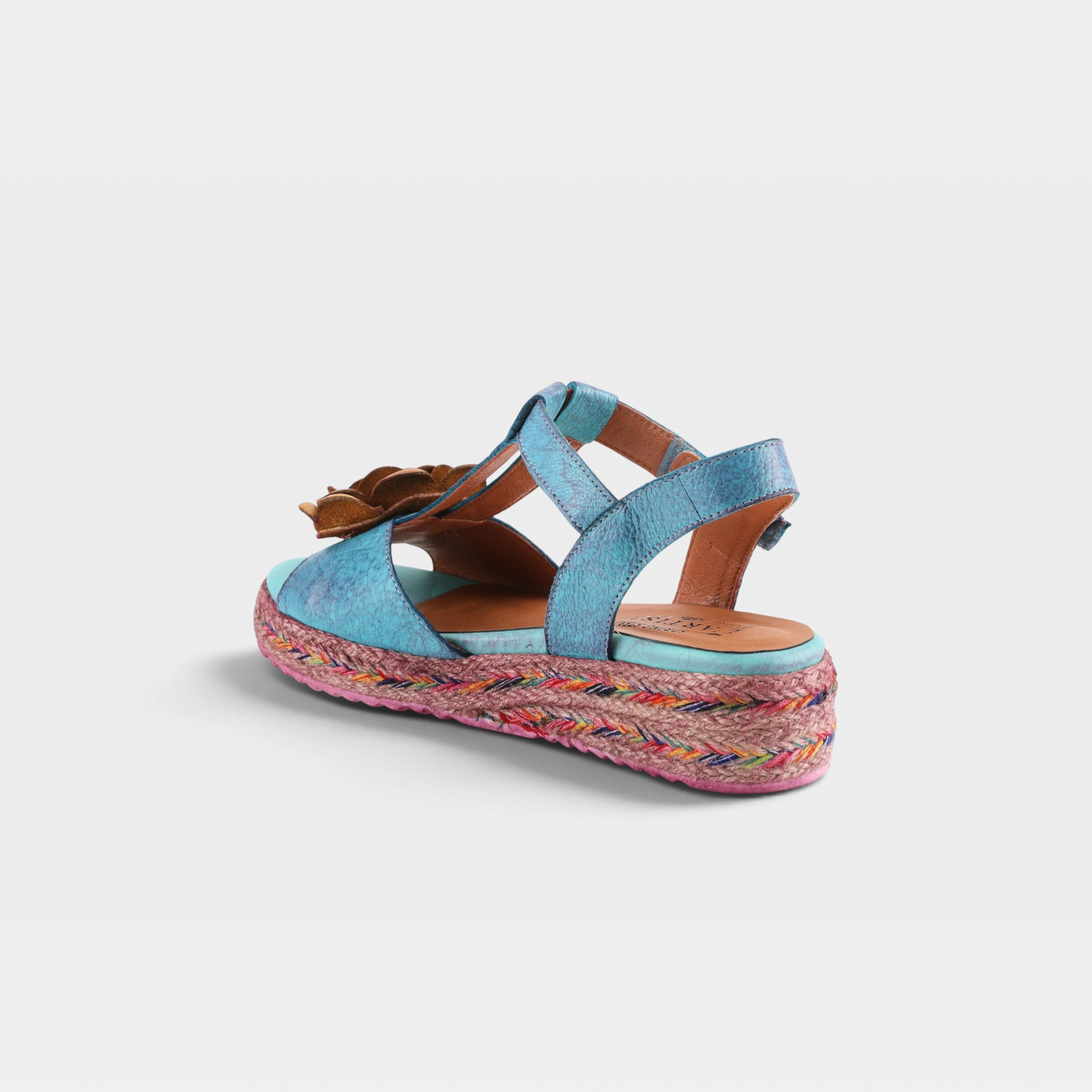 L'Artiste Tempest sandals in Blue Multi, alternate angle view