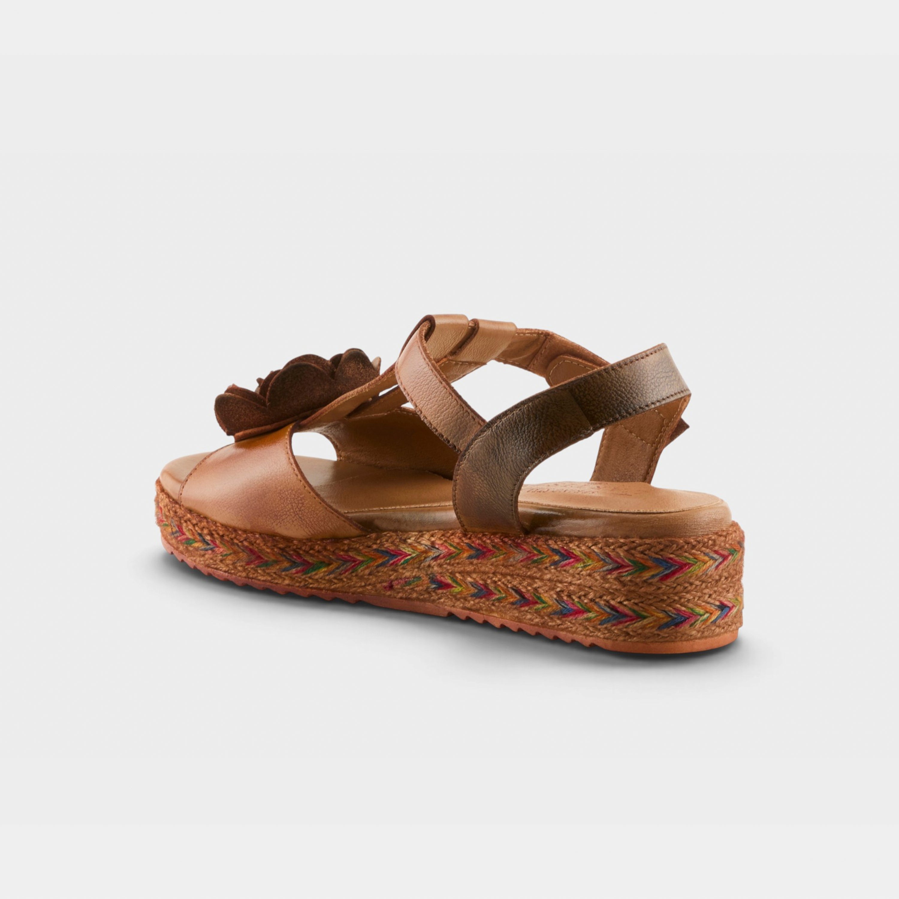 L'Artiste Tempest sandals in Camel Multi, alternate angle view