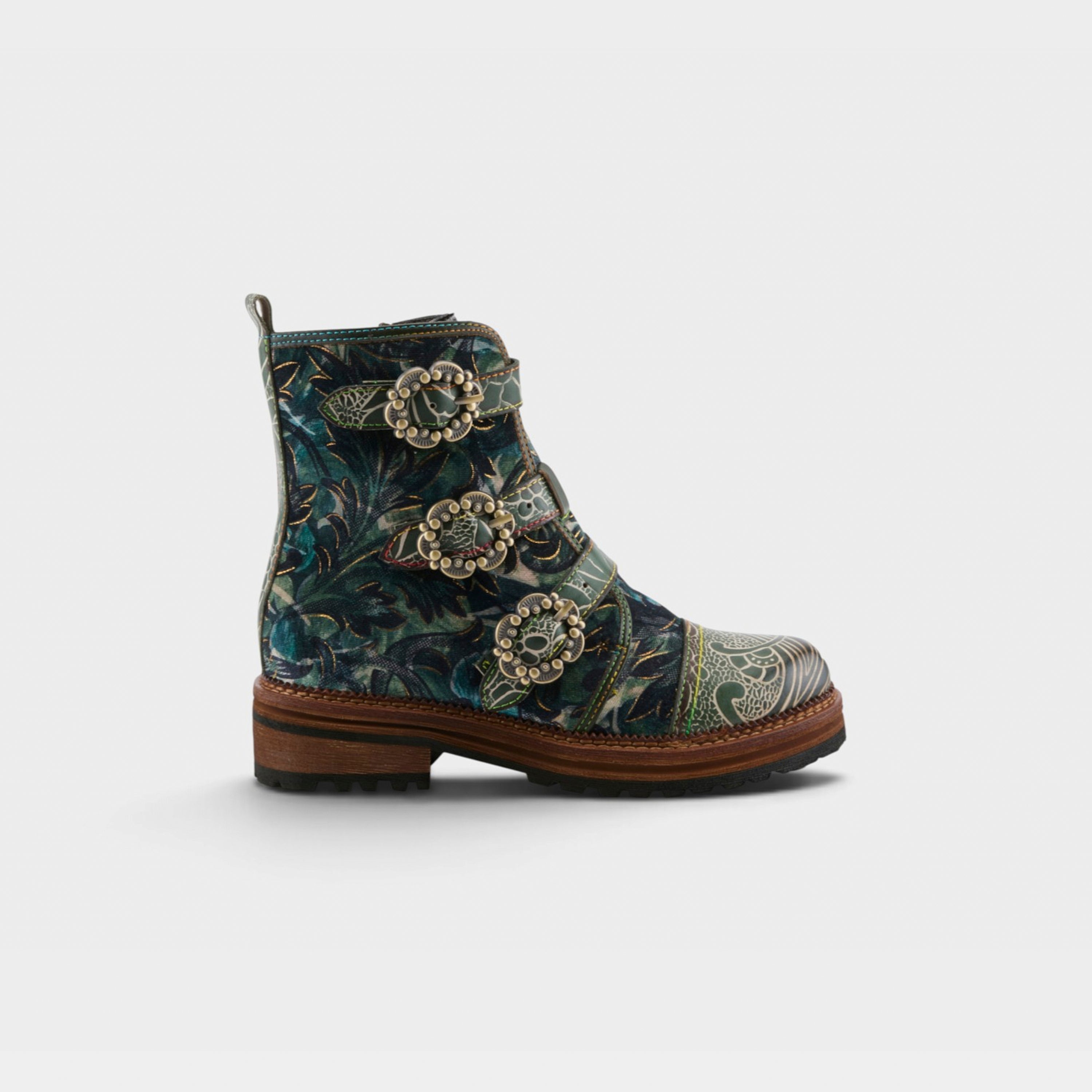 L'Artiste Thisway boots in Green Multi, hero view