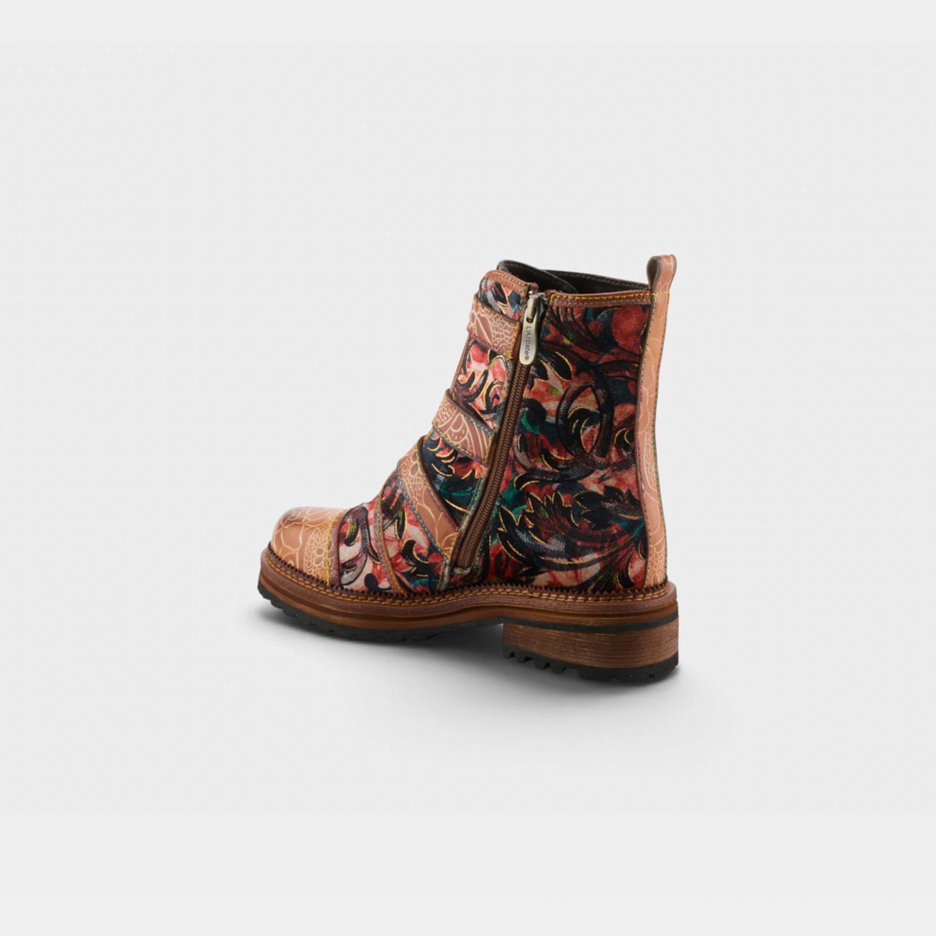 L'Artiste Thisway boots in Tan Multi, alternate angle view