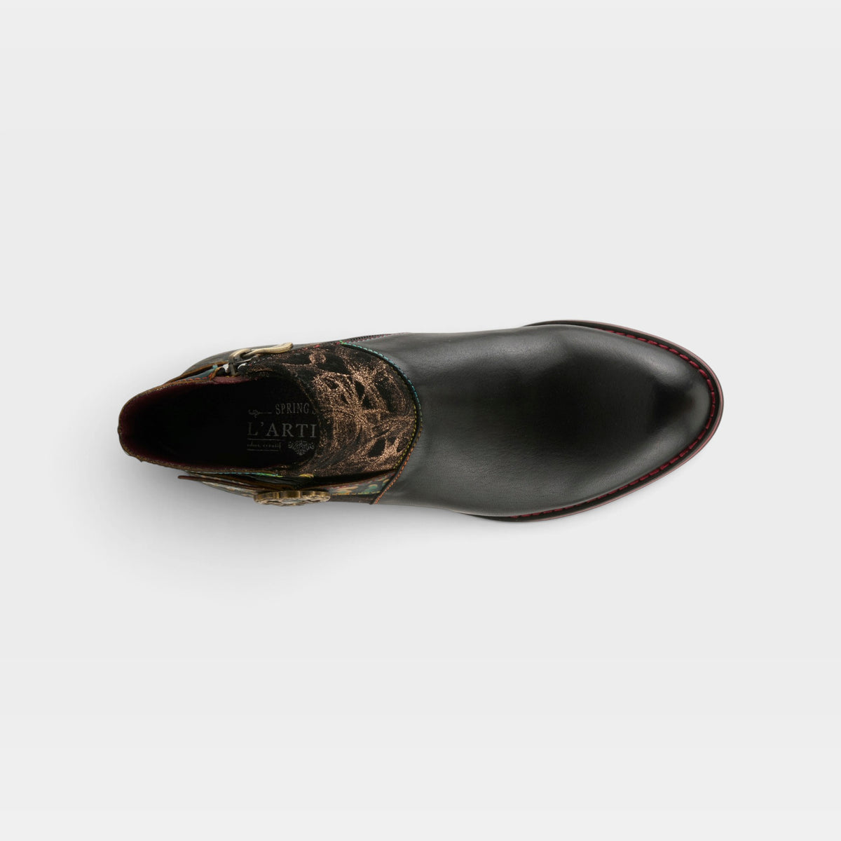 L'Artiste Tiatia boots in Black, top view