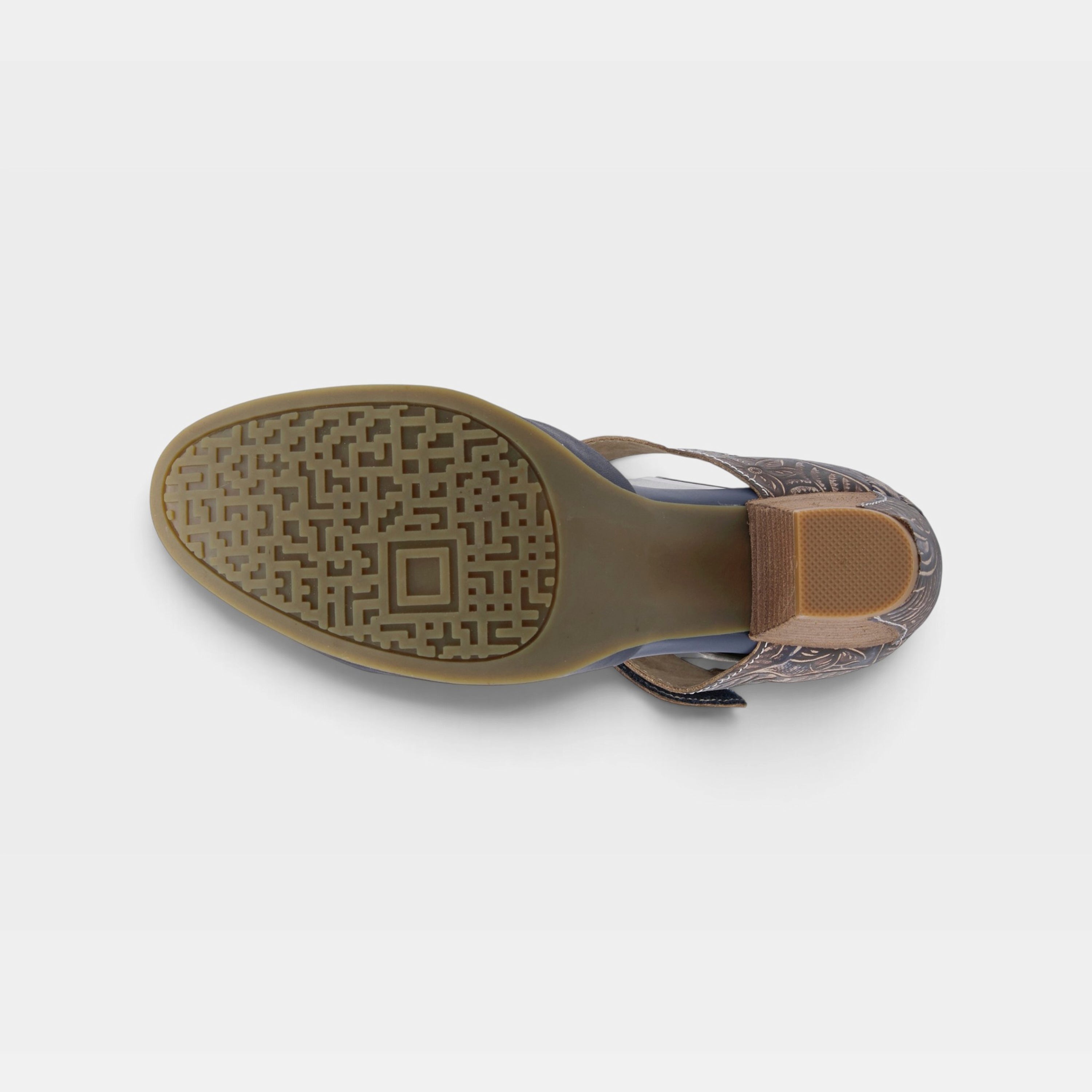 L'Artiste Toolie shoes in Blue, outsole view