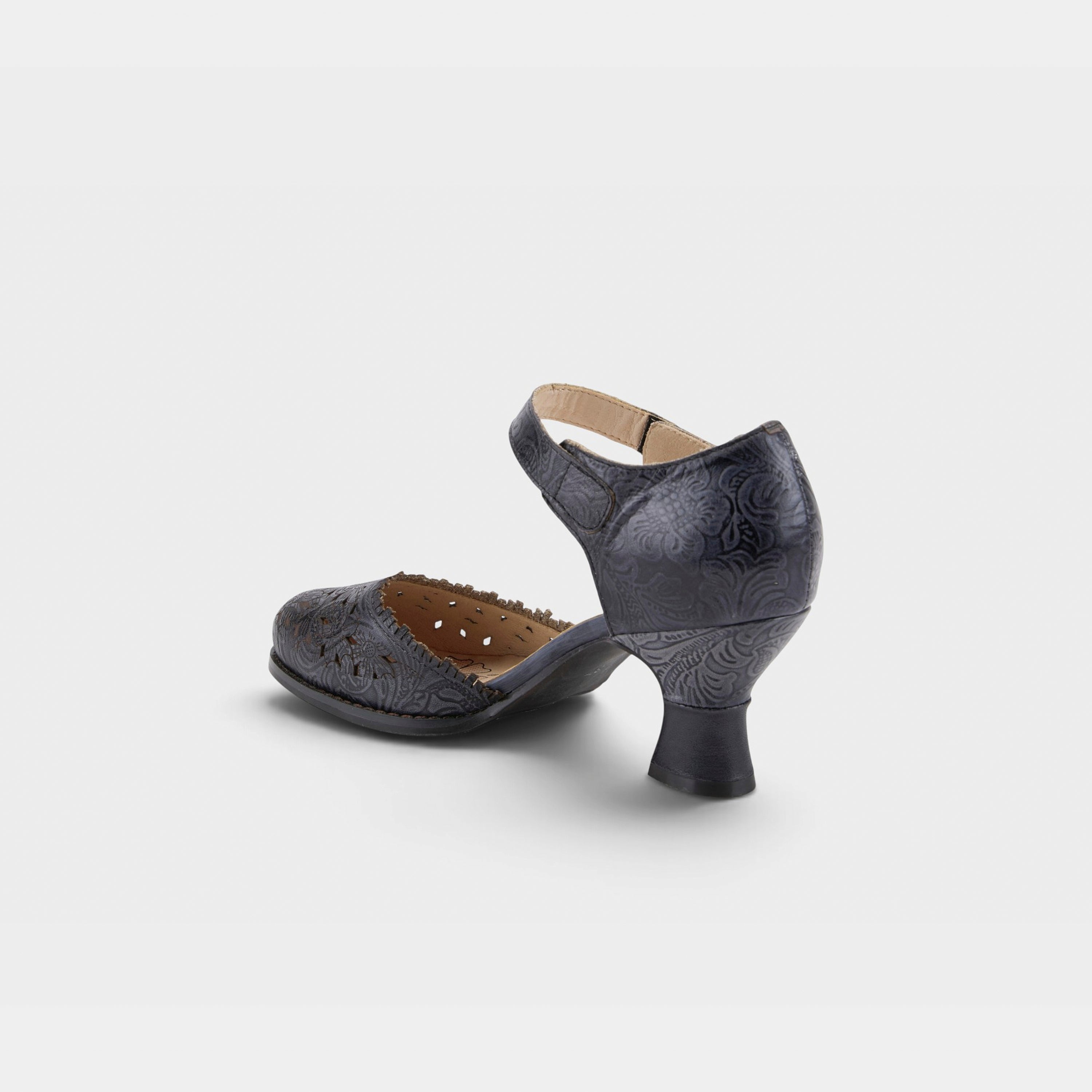L'Artiste Visionary ankle strap shoes in Black, alternate angle view
