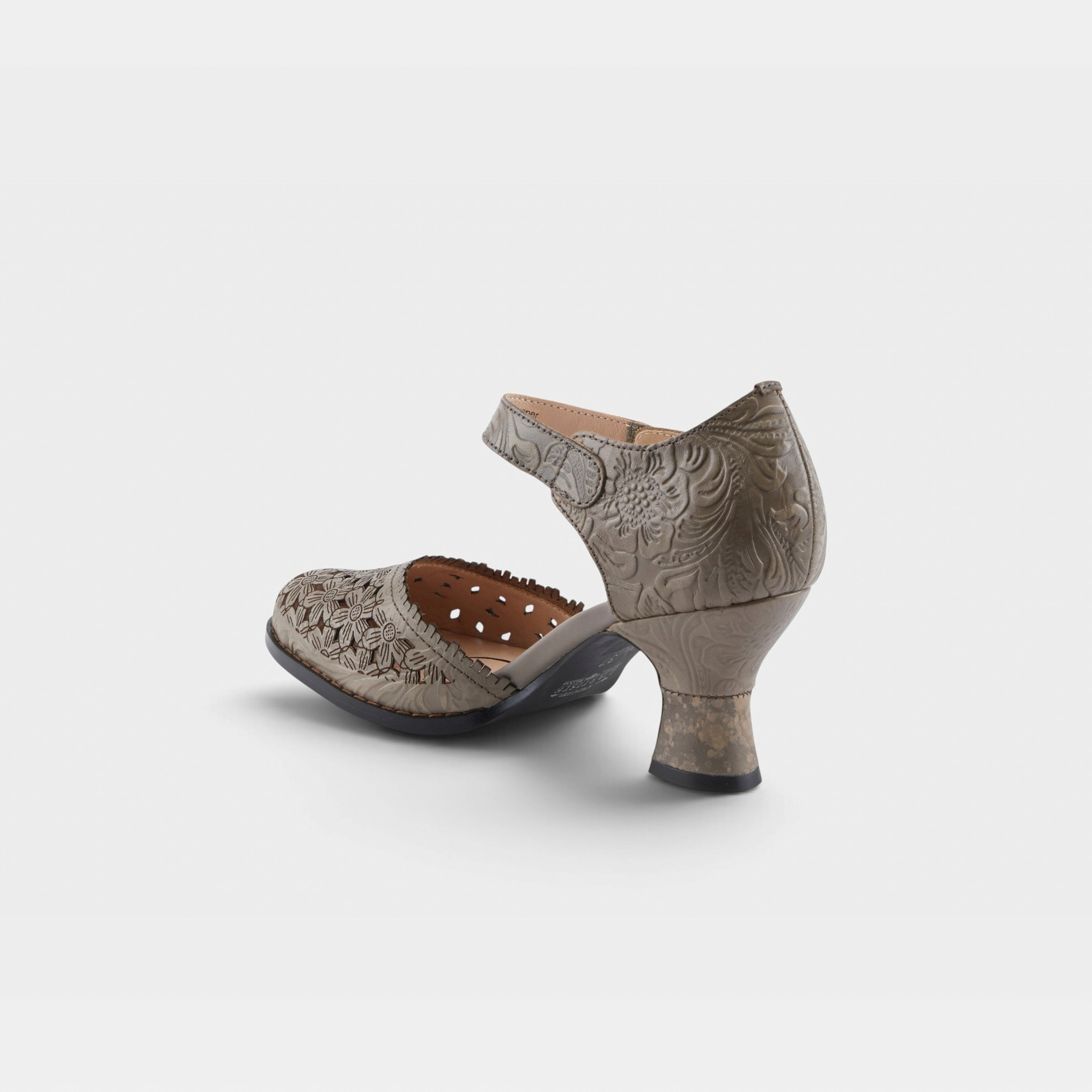 L'Artiste Visionary ankle strap shoes in Grey, alternate angle view