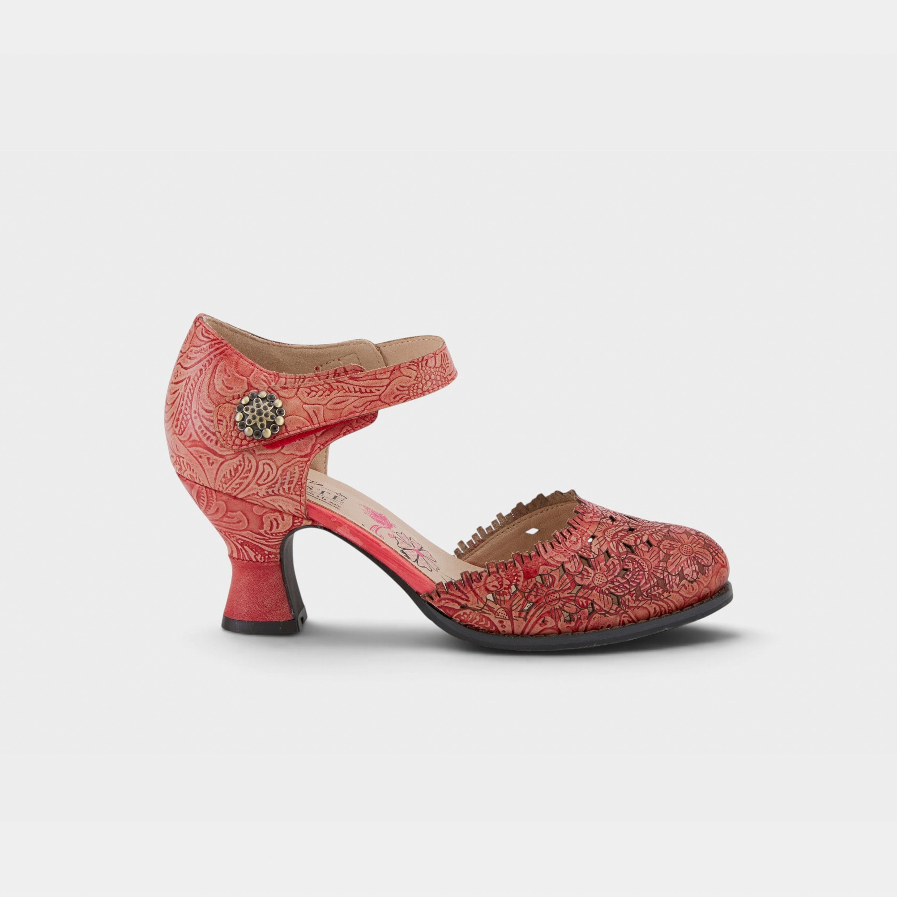 L'Artiste Visionary ankle strap shoes in Red, hero view
