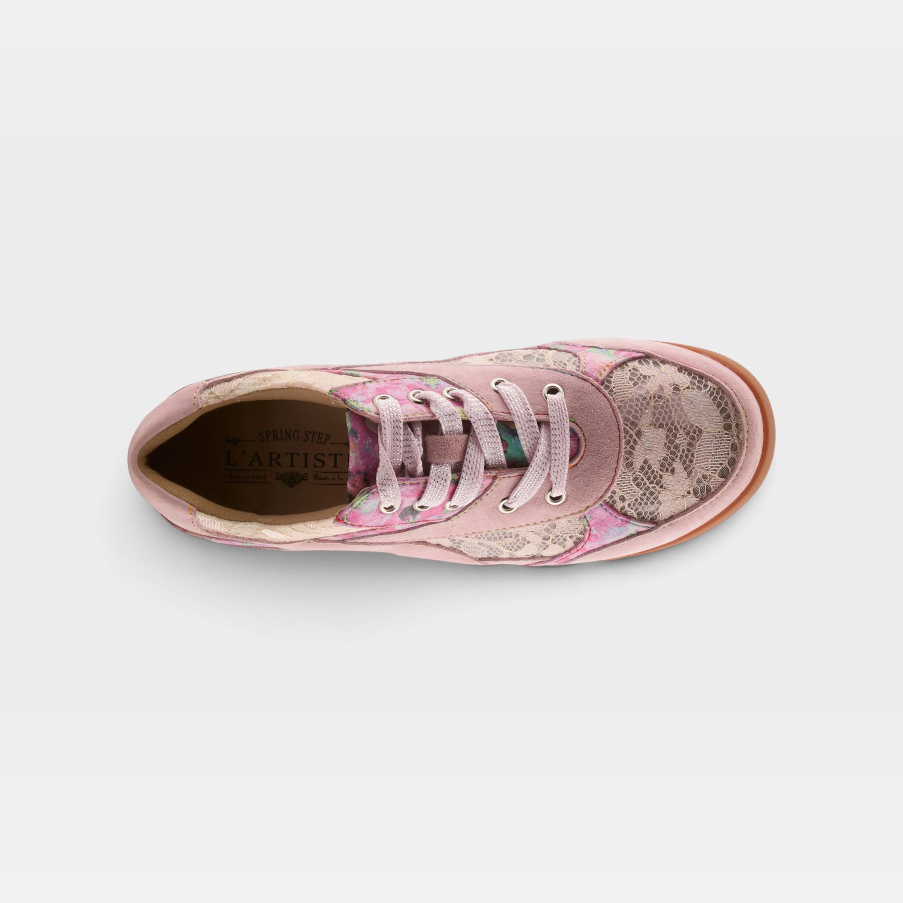 L'Artiste Wavehello sneaker in Pink, top view