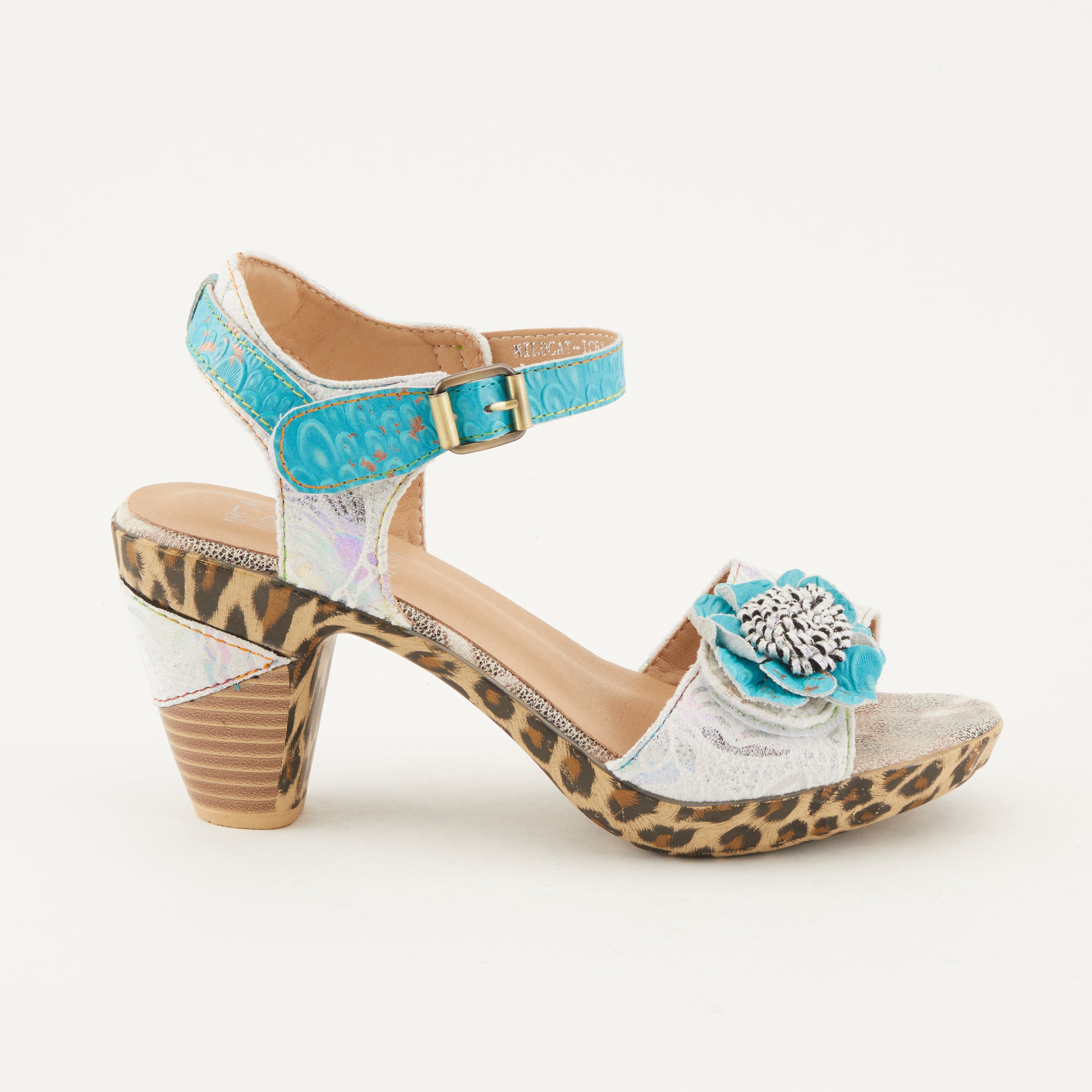 L'Artiste L'ARTISTE WILDCAT SANDALS sandal in ice multi with handcrafted leather design