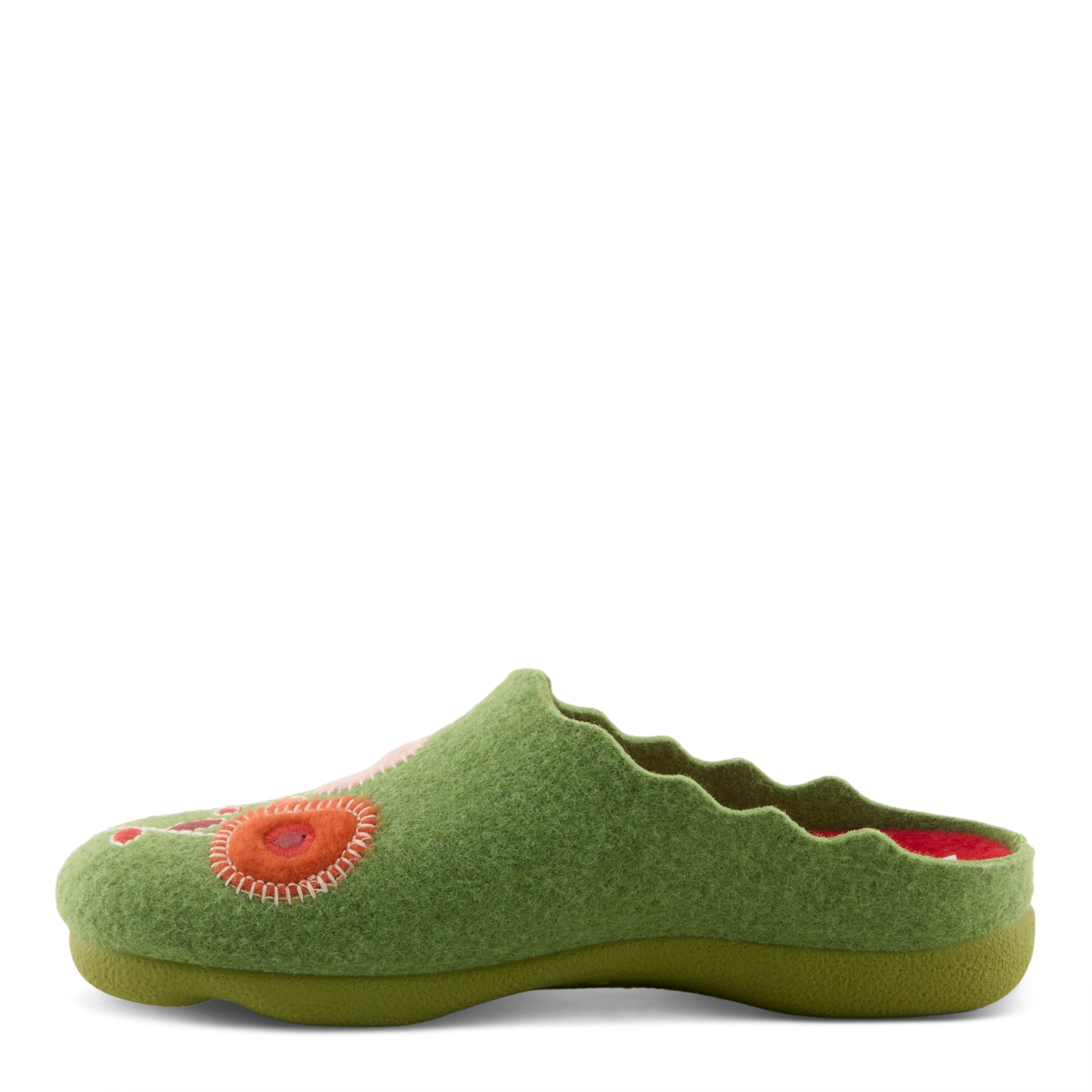 Flexus FLEXUS WILDFLOWER SLIPPER comfort shoe in green with flexible sole