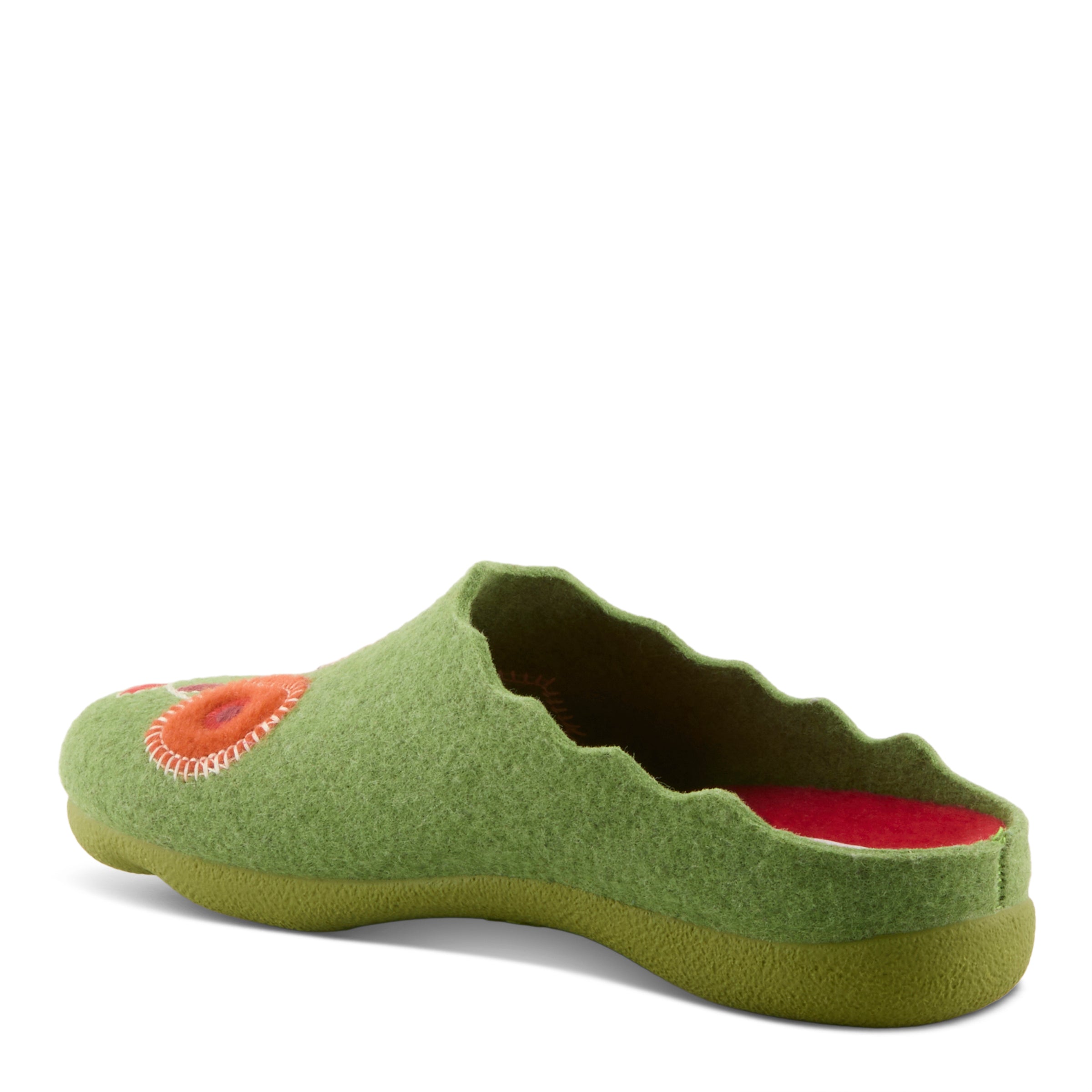 Flexus FLEXUS WILDFLOWER SLIPPER comfort shoe in green with flexible sole